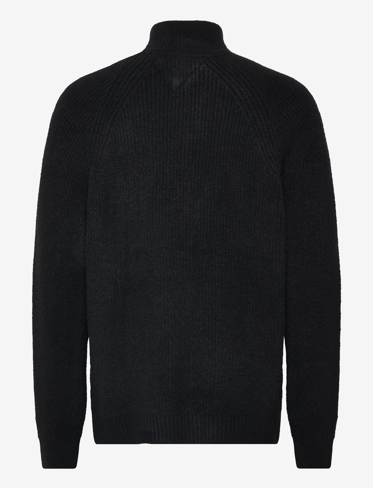 Tommy Jeans - TJM REG 1/4 ZIP RAGLAN BADGE - black melange - 1