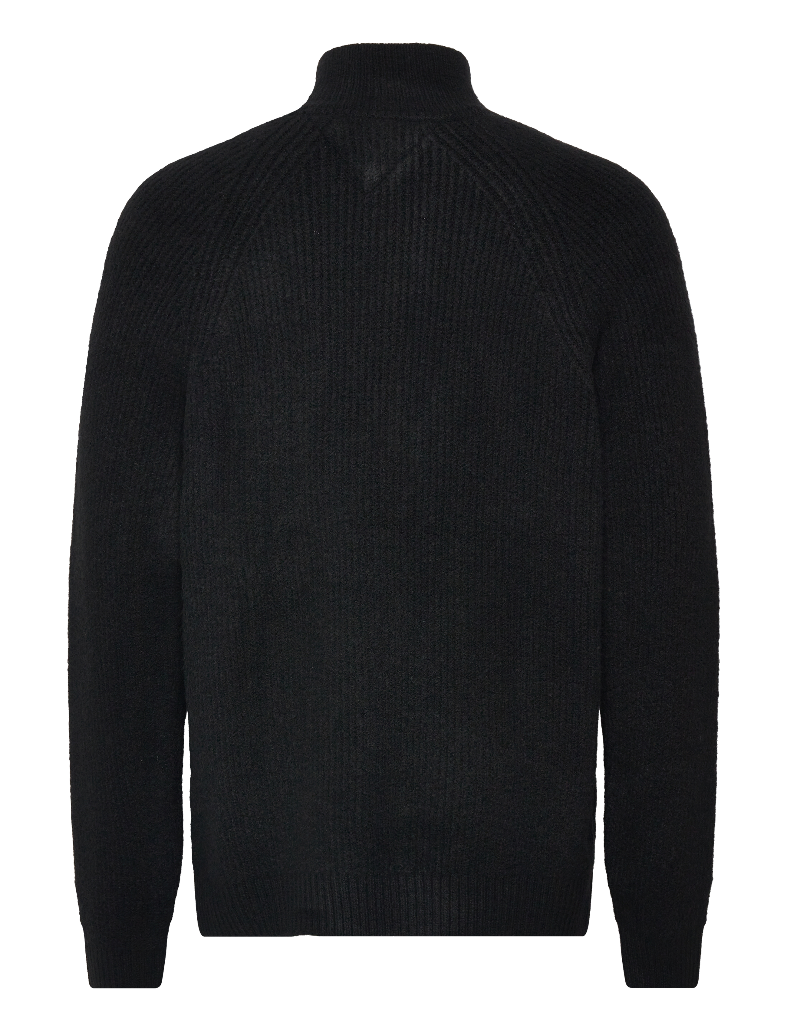 Tommy Jeans - TJM REG 1/4 ZIP RAGLAN BADGE - halfzip strik - black melange - 1