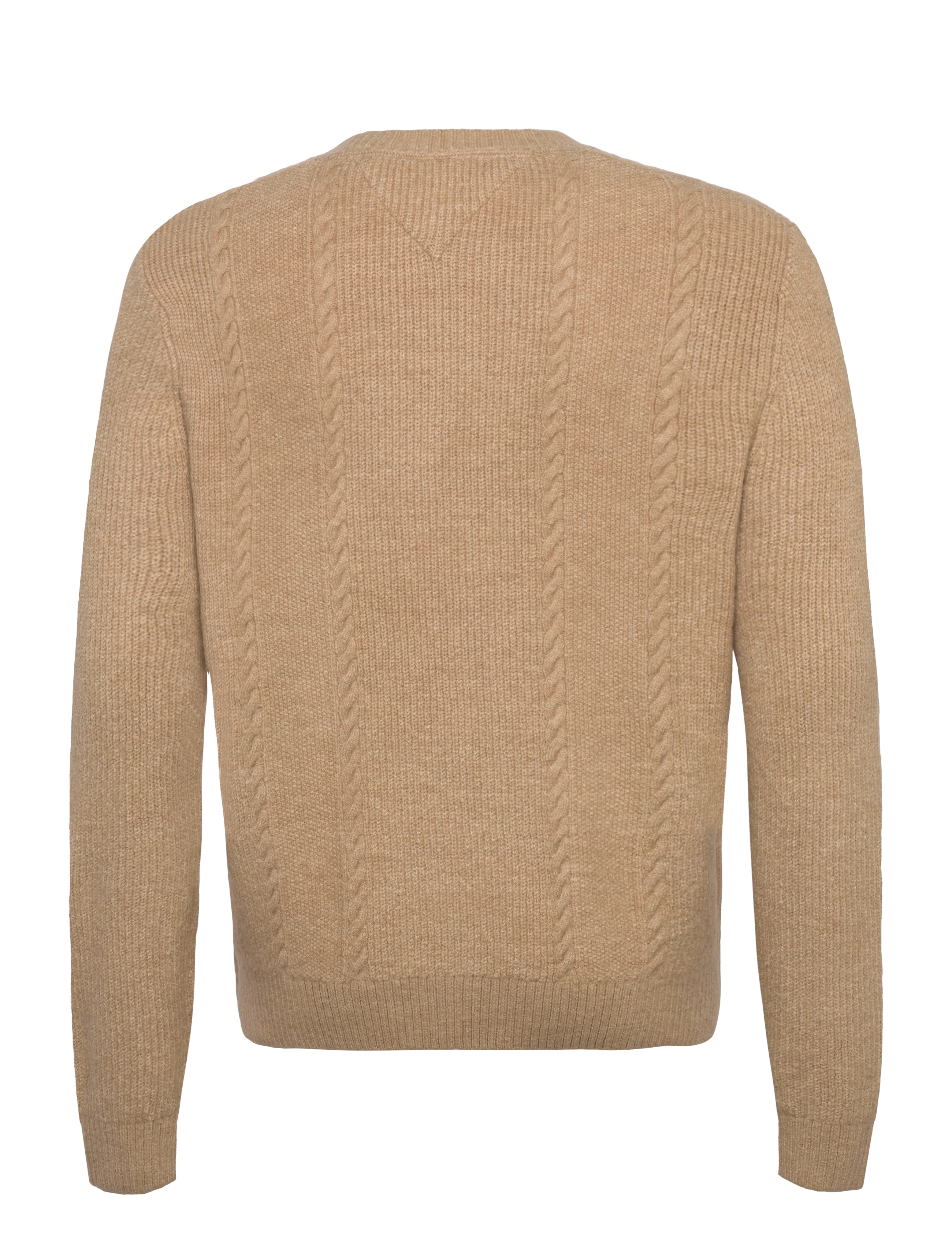 Tommy Jeans - TJM SLIM CABLE KNIT CNECK - gentle gold - 1