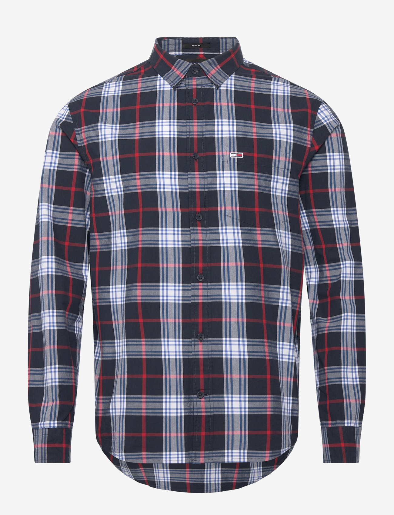 Tommy Jeans - TJM REG POPLIN CHECK SHIRT - dark night navy check - 0