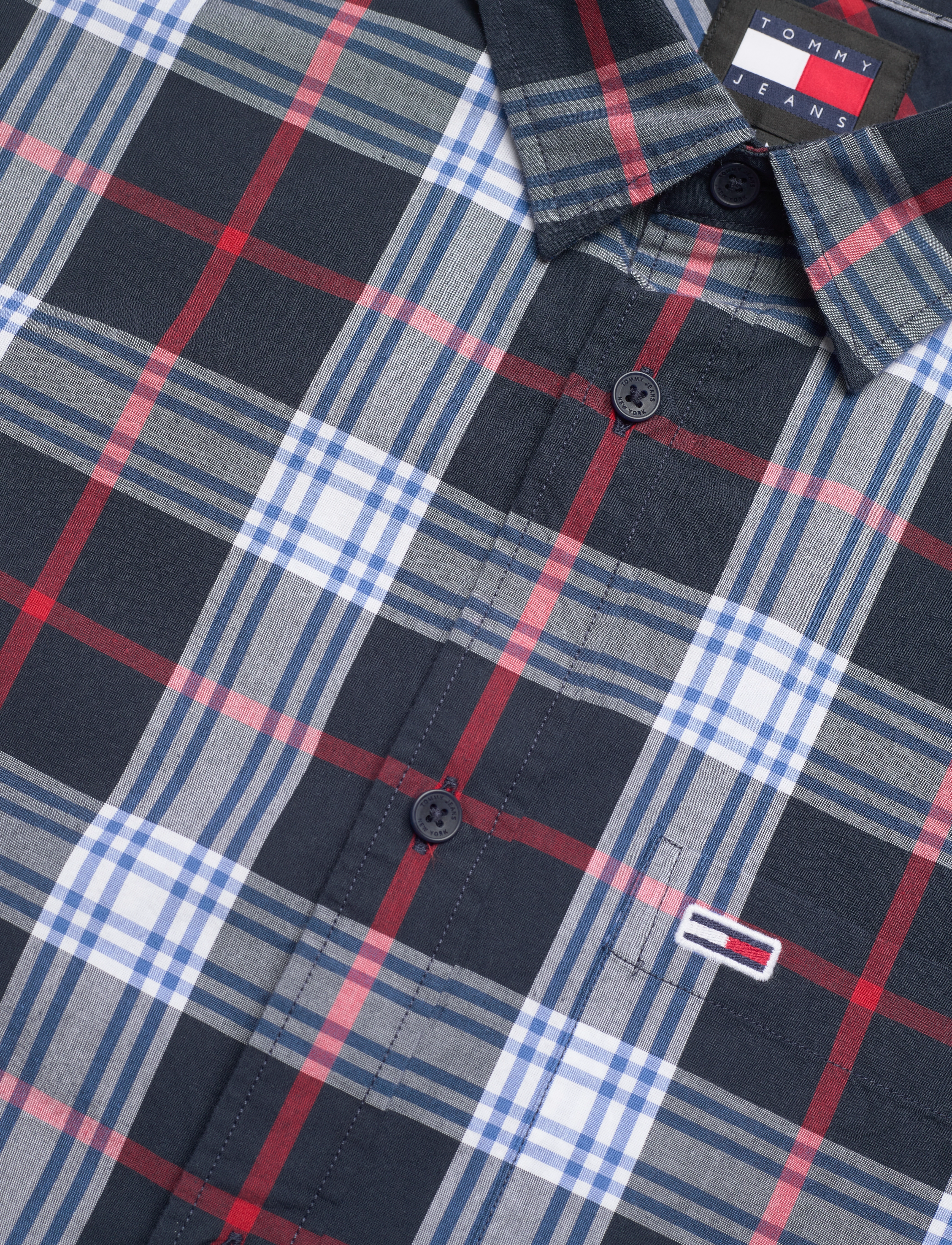 Tommy Jeans - TJM REG POPLIN CHECK SHIRT - dark night navy check - 3