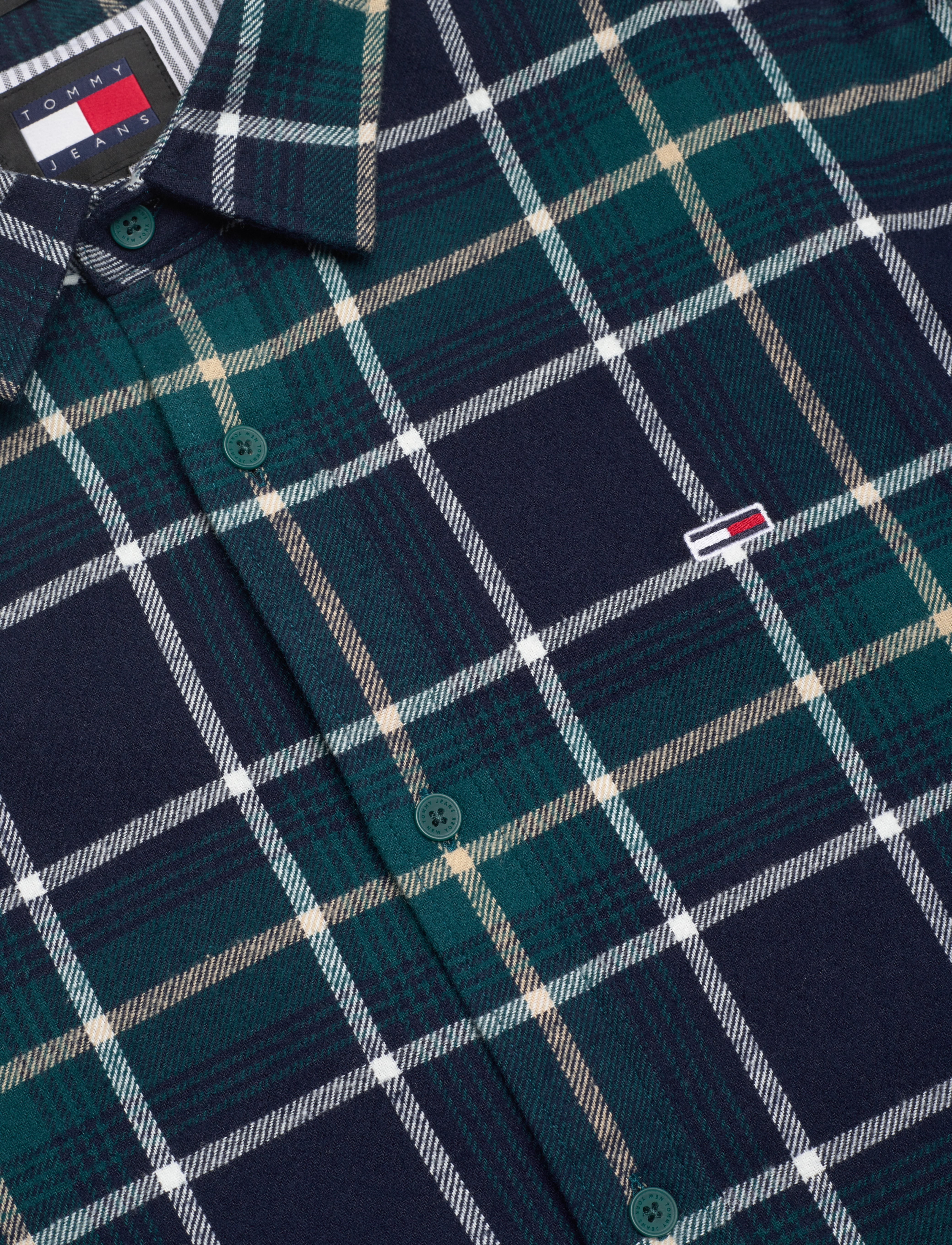 Tommy Jeans - TJM REG CHECK FLANNEL SHIRT EXT - deep seawater check - 3