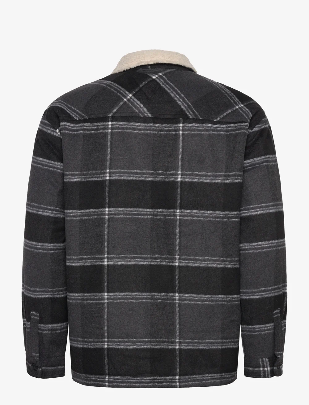 Tommy Jeans - TJM CHECK SHERPA OVERSHIRT EXT - overshirts - black check - 1