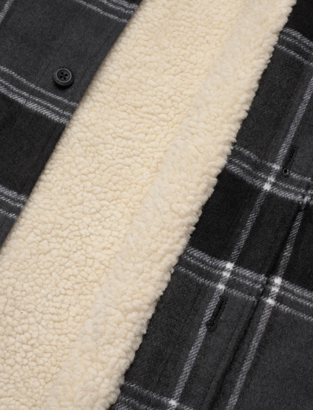 Tommy Jeans - TJM CHECK SHERPA OVERSHIRT EXT - overshirts - black check - 4