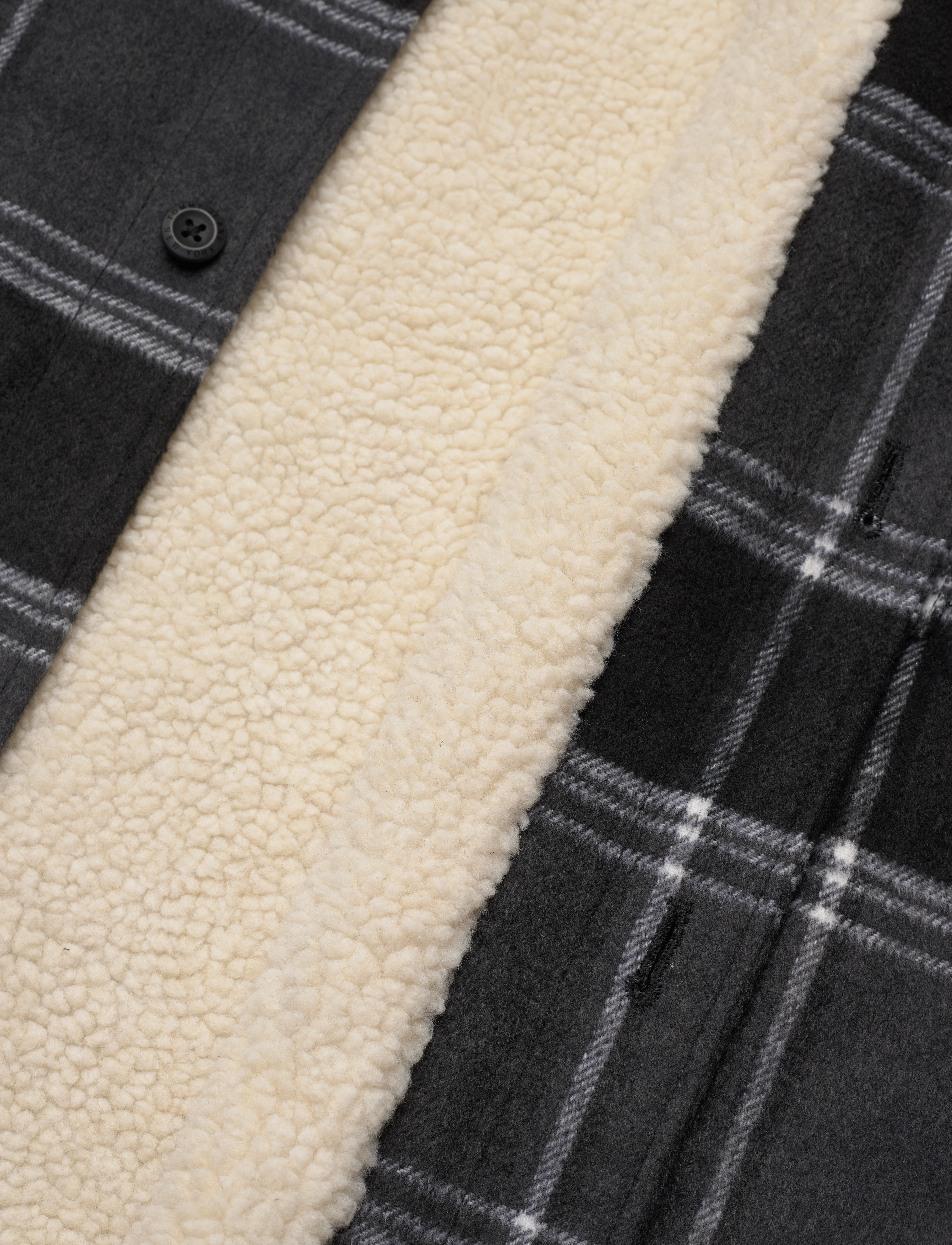 Tommy Jeans - TJM CHECK SHERPA OVERSHIRT EXT - black check - 4