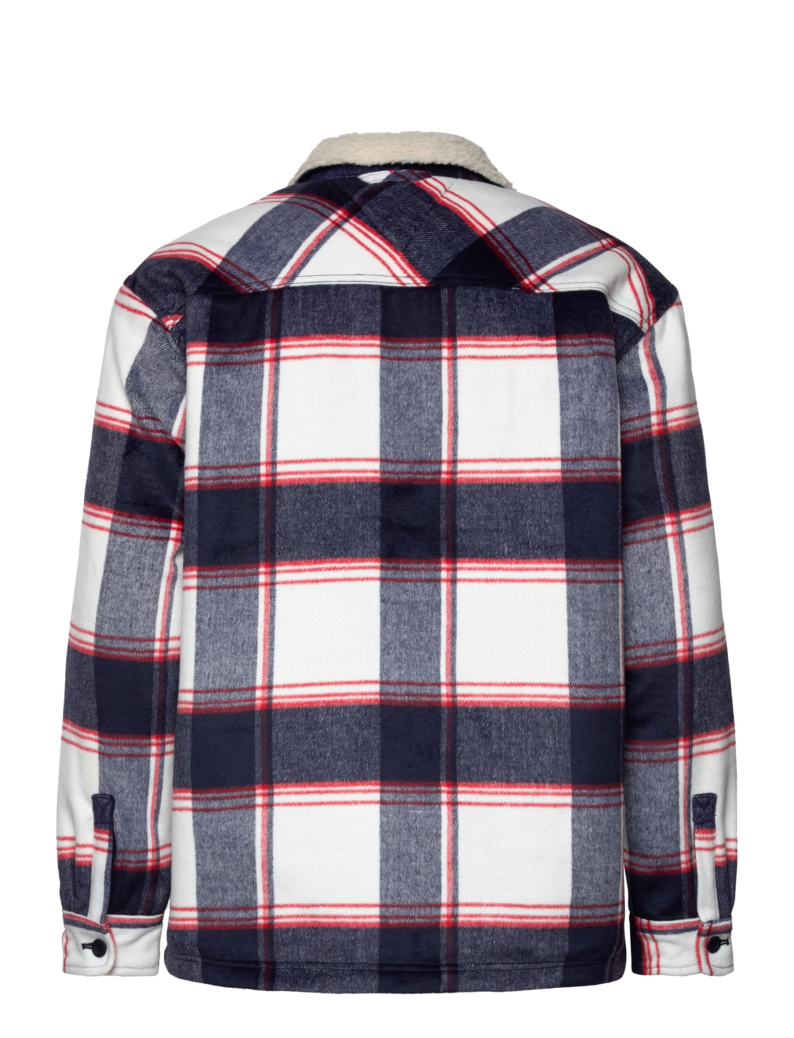 Tommy Jeans - TJM CHECK SHERPA OVERSHIRT EXT - dark night navy - 1