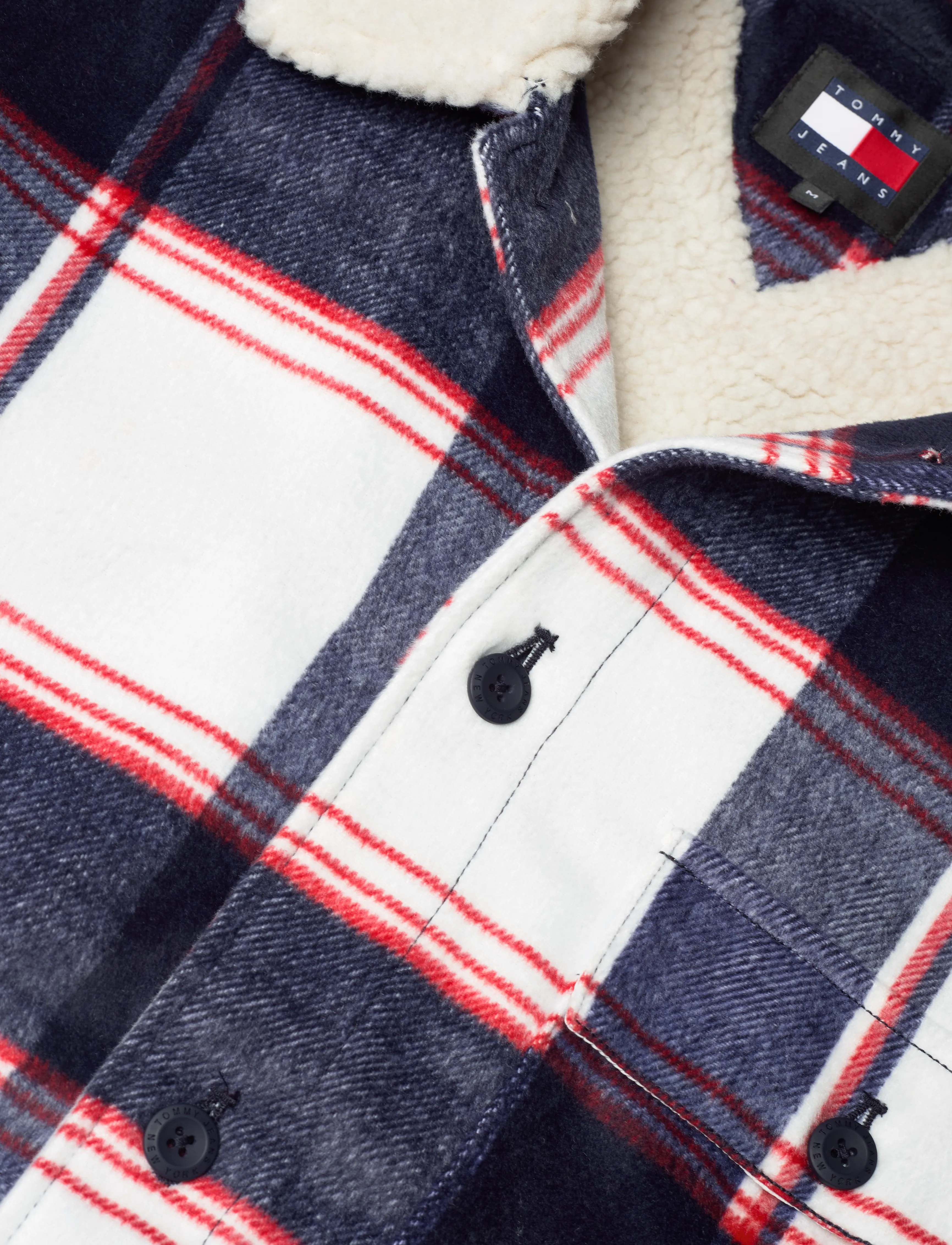 Tommy Jeans - TJM CHECK SHERPA OVERSHIRT EXT - dark night navy - 2