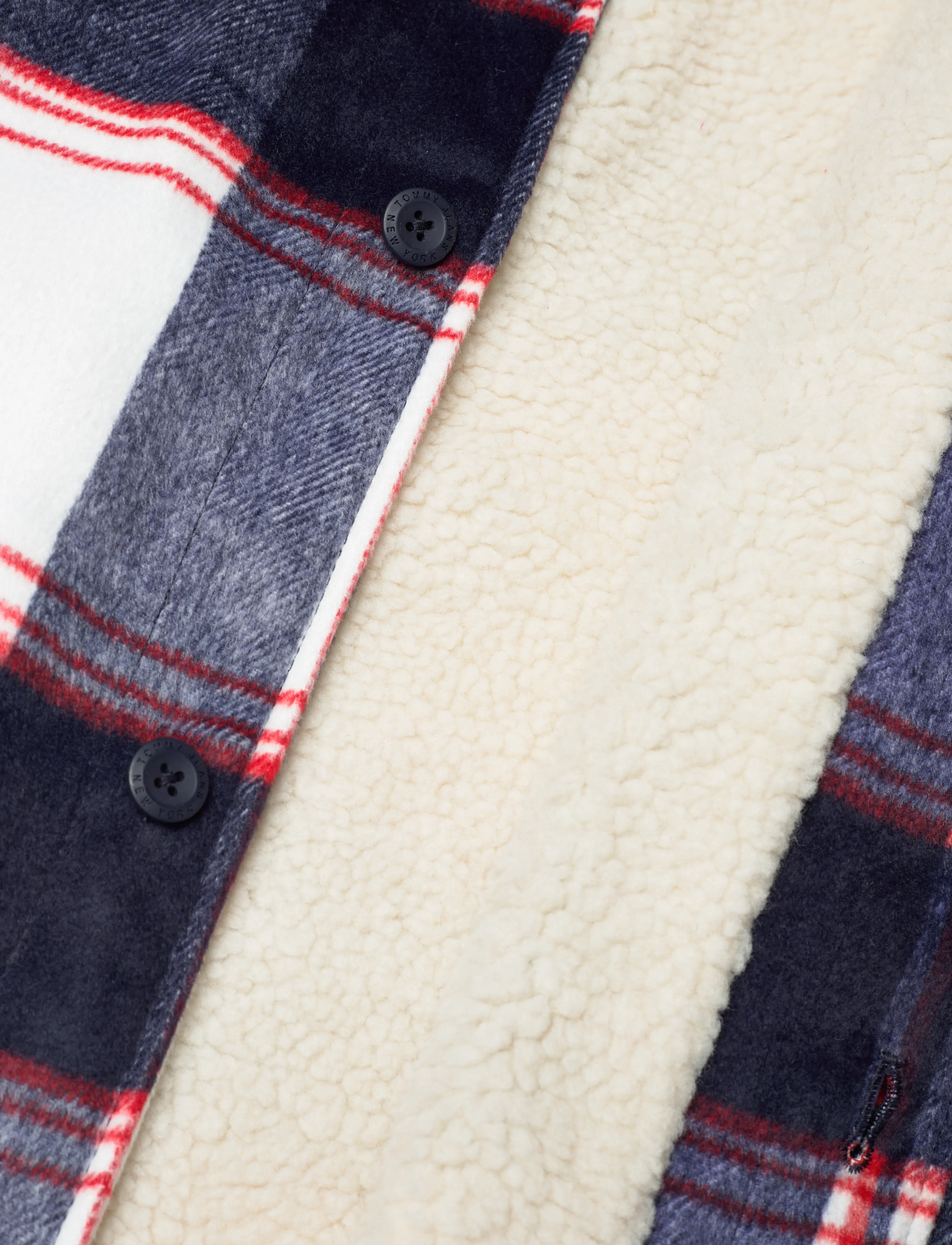 Tommy Jeans - TJM CHECK SHERPA OVERSHIRT EXT - dark night navy - 4