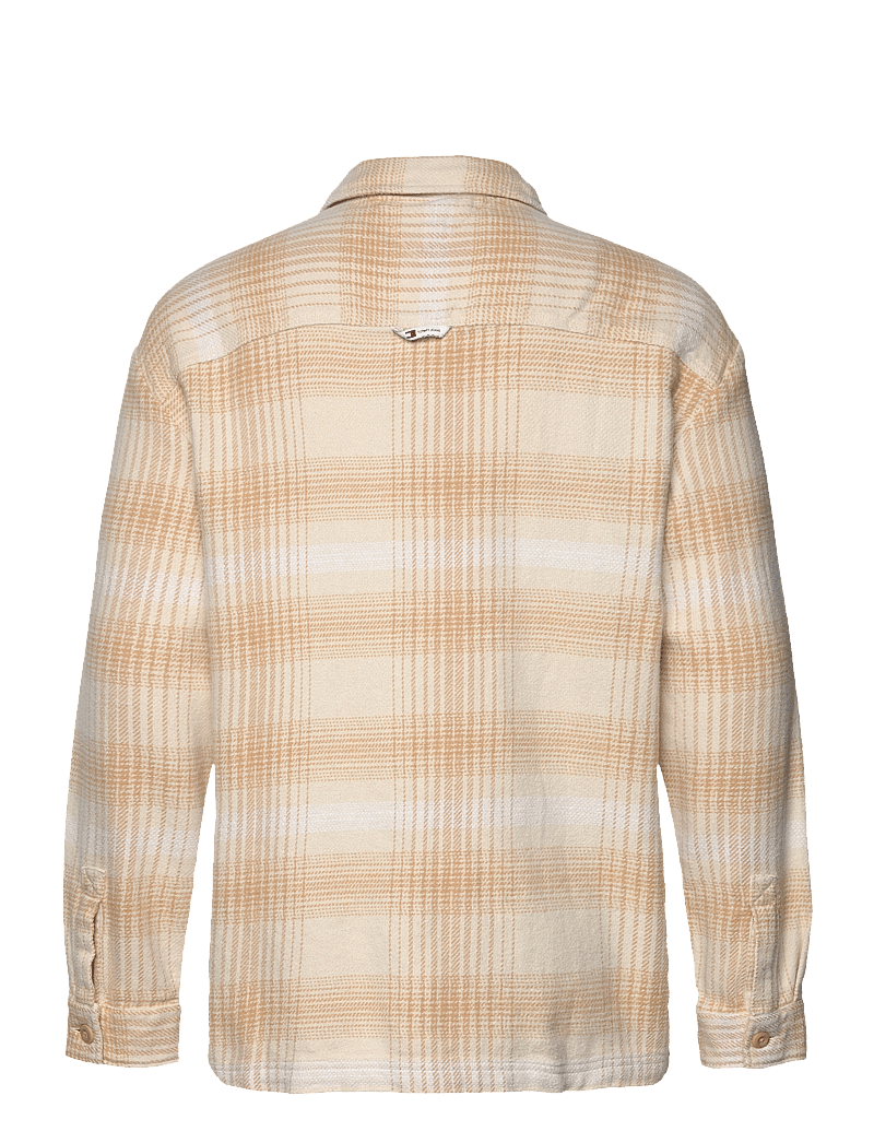Tommy Jeans - TJM BADGE CHECK OVERSHIRT - karierte hemden - gentle gold check - 1