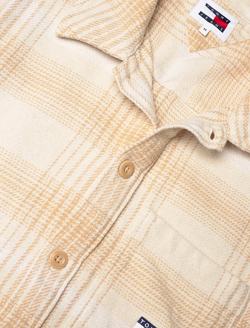 Tommy Jeans - TJM BADGE CHECK OVERSHIRT - karierte hemden - gentle gold check - 2