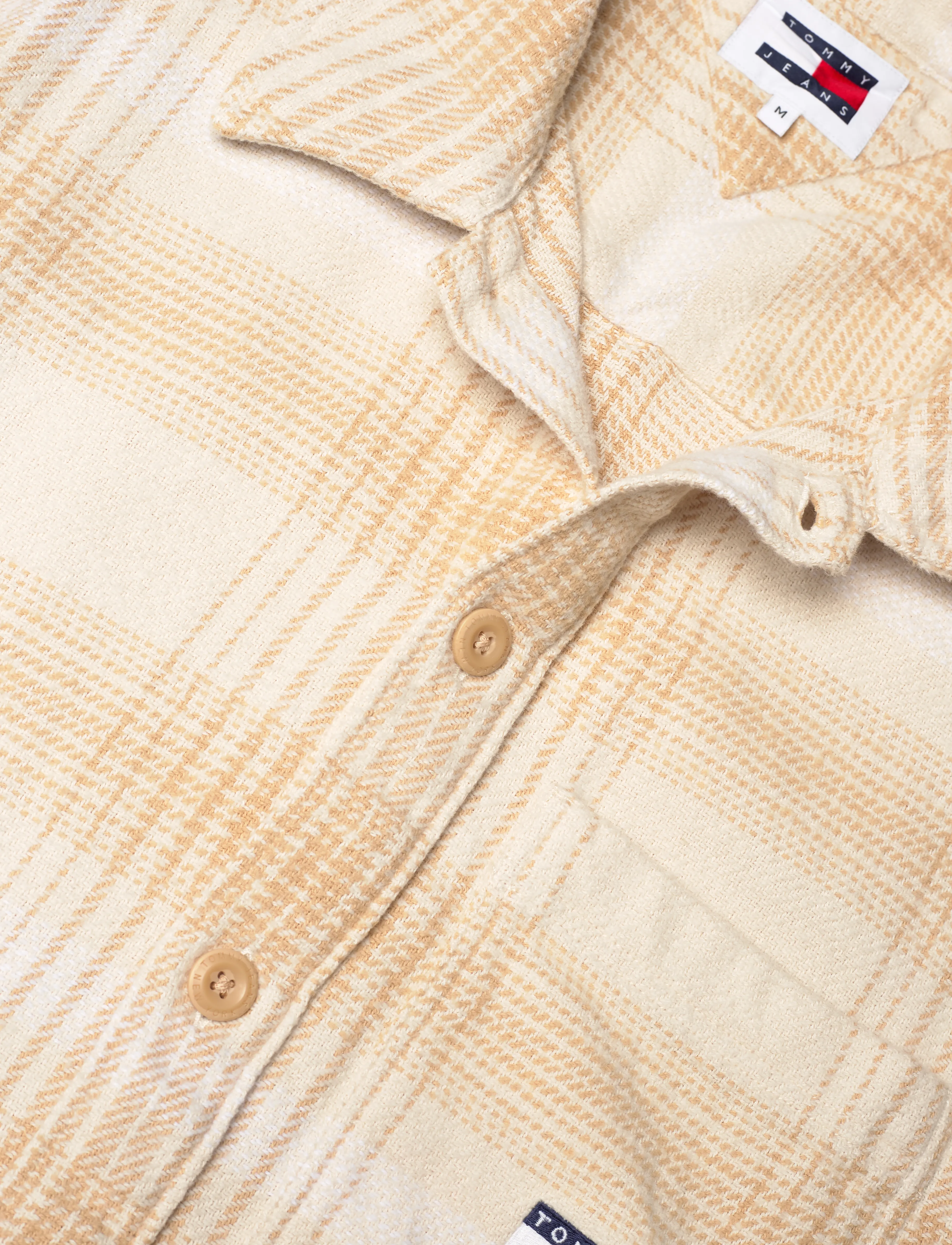 Tommy Jeans - TJM BADGE CHECK OVERSHIRT - gentle gold check - 2