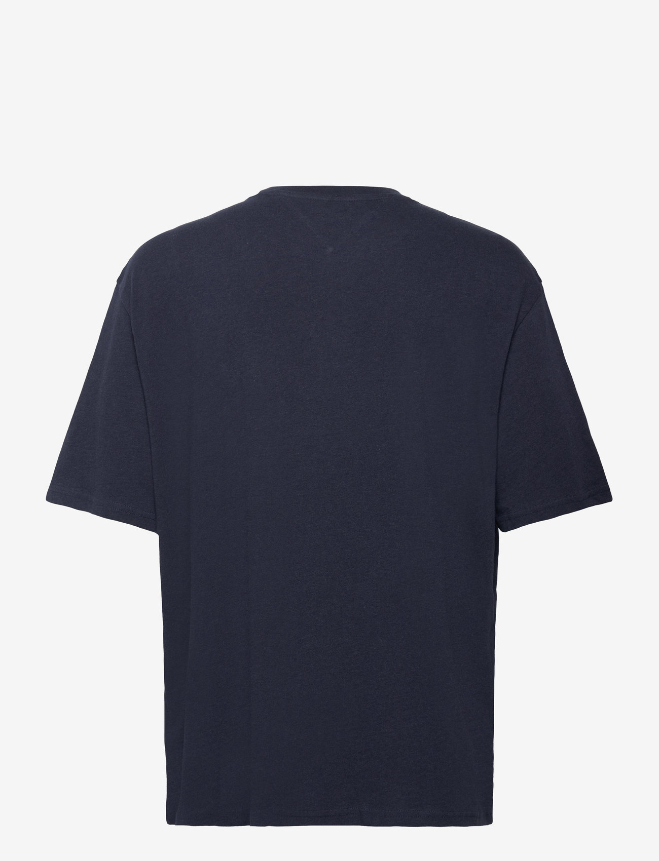 Tommy Jeans - TJM OVZ MELANGE FLAG TEE - kurzärmelig - dark night navy melange - 1