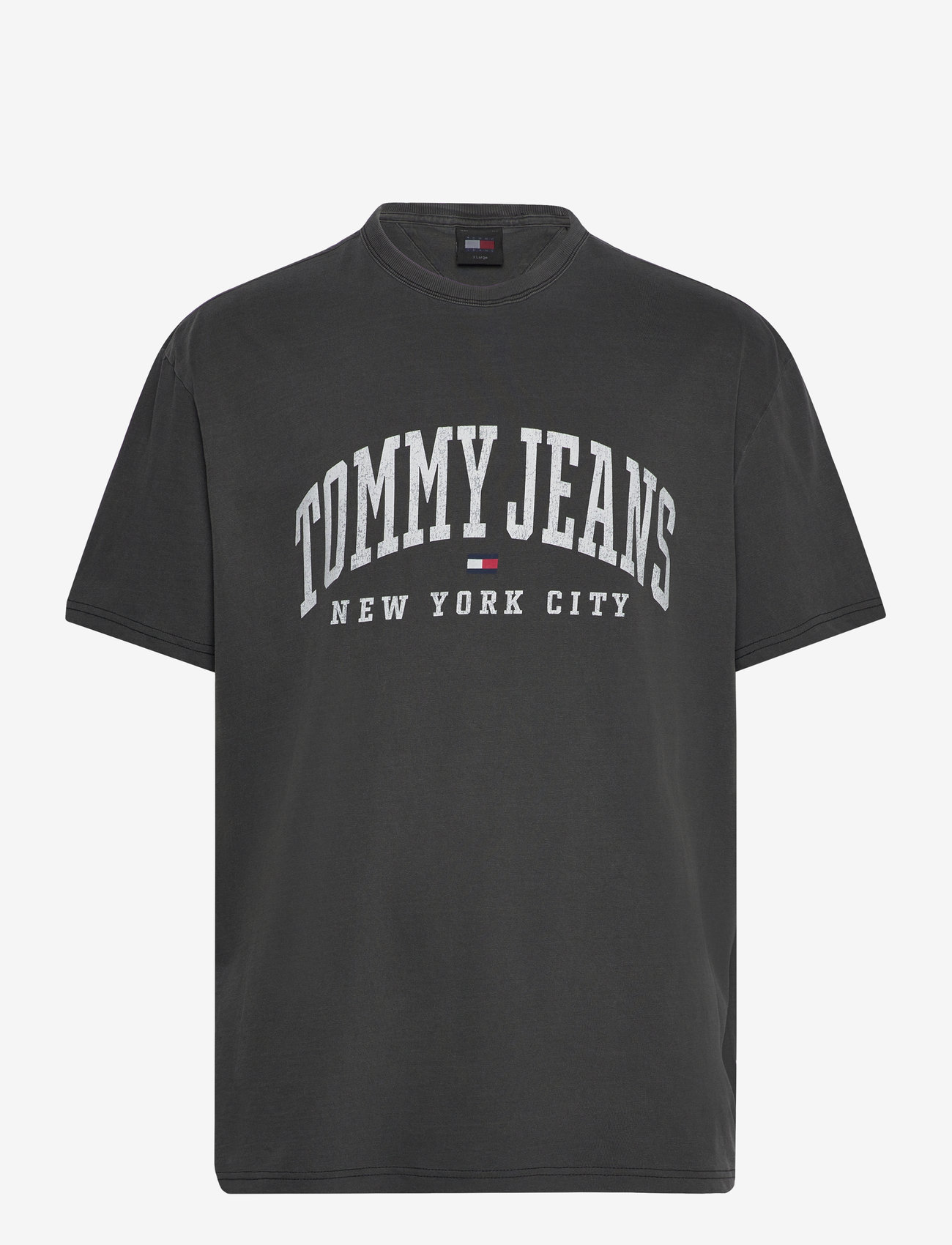 Tommy Jeans - TJM REG ARC VARSITY WASHED TEE - black - 0