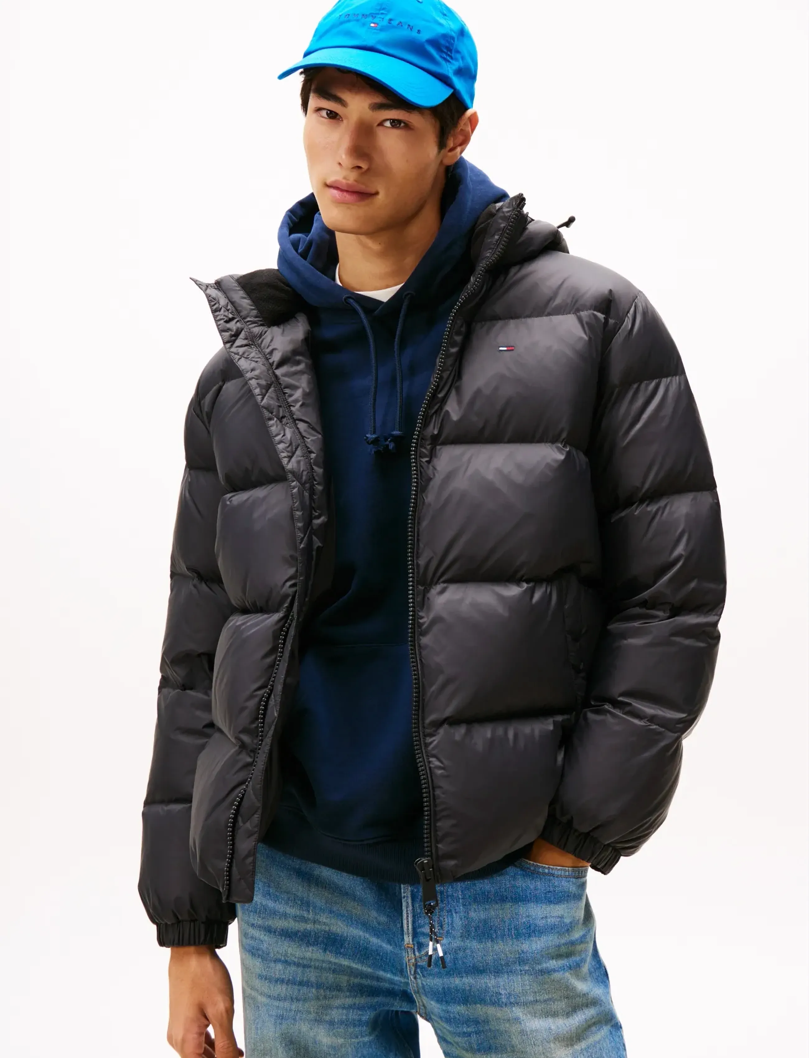 TOMMY HILFIGER Svart Polyester Herrjacka – bild 7