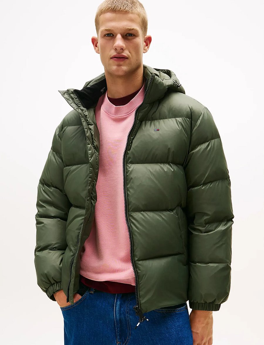 Tommy Jeans - TJM ESSENTIAL DOWN JACKET EXT - vestes matelassées - pewter green - 0