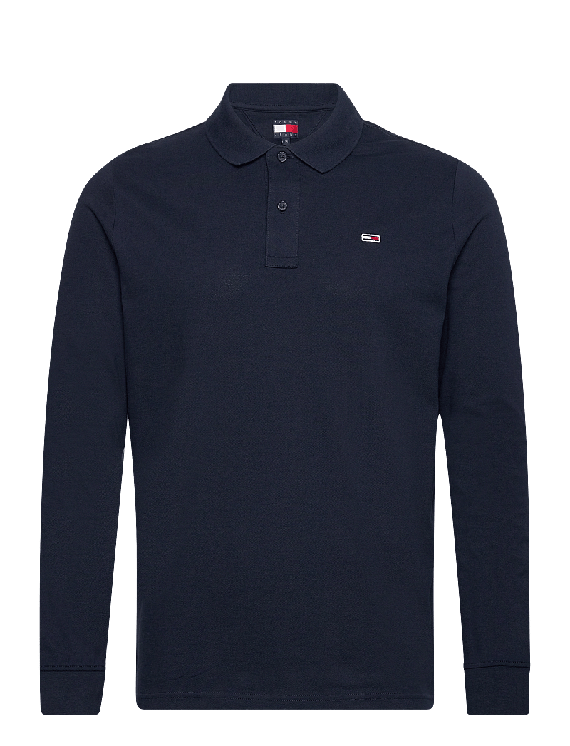 Tommy Jeans - TJM SLIM PLACKET POLO LS EXT - langärmelig - dark night navy - 1