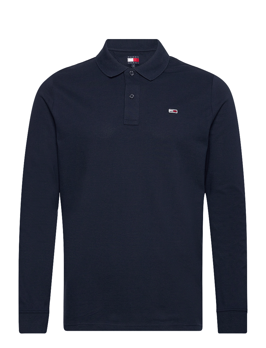Tommy Jeans - TJM SLIM PLACKET POLO LS EXT - langärmelig - dark night navy - 1