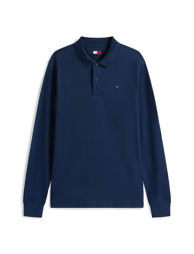 Tommy Jeans - TJM SLIM PLACKET POLO LS EXT - langärmelig - dark night navy - 4
