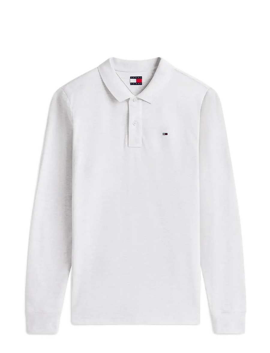Tommy Jeans - TJM SLIM PLACKET POLO LS EXT - langärmelig - ice grey heather - 1