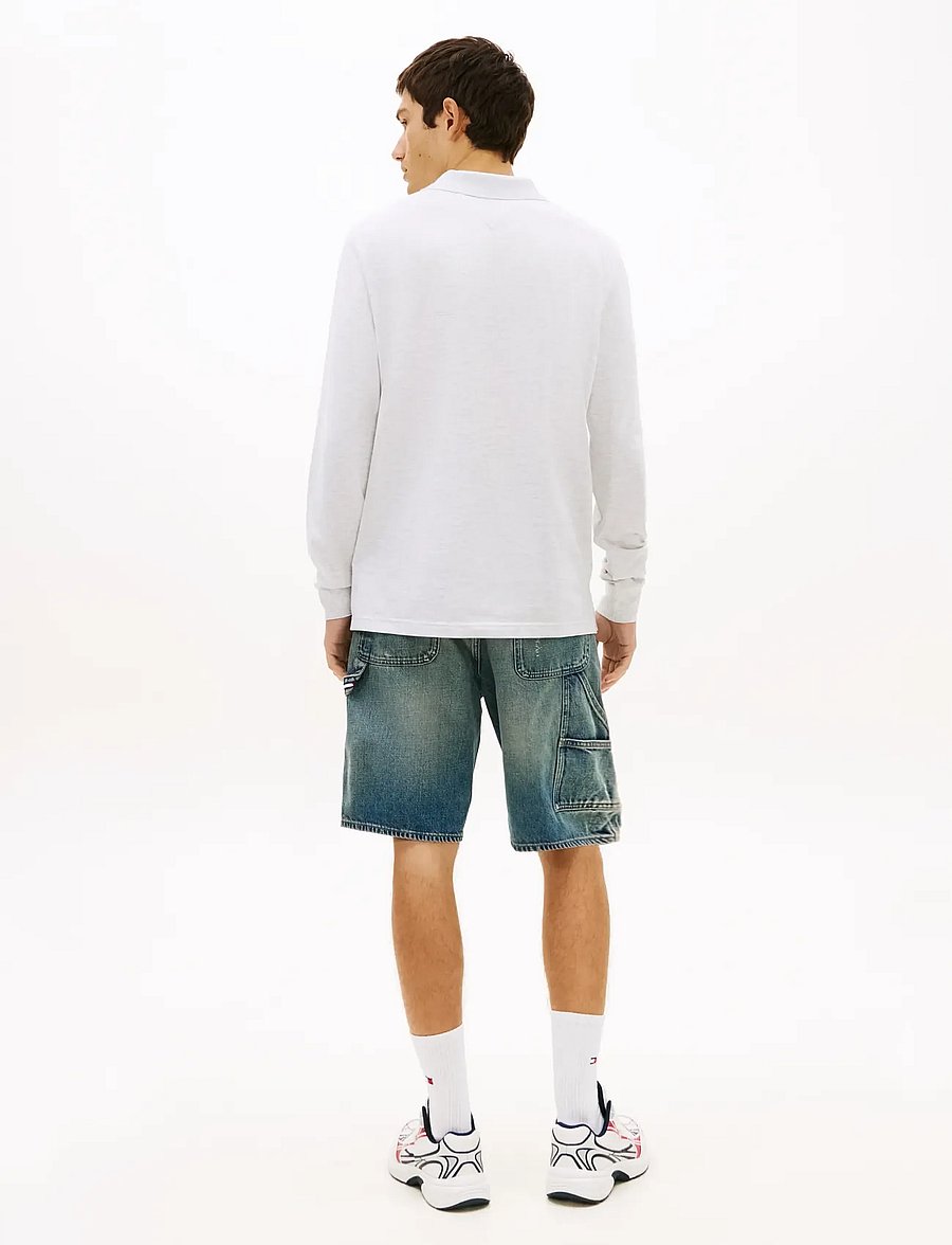 Tommy Jeans - TJM SLIM PLACKET POLO LS EXT - langärmelig - ice grey heather - 2