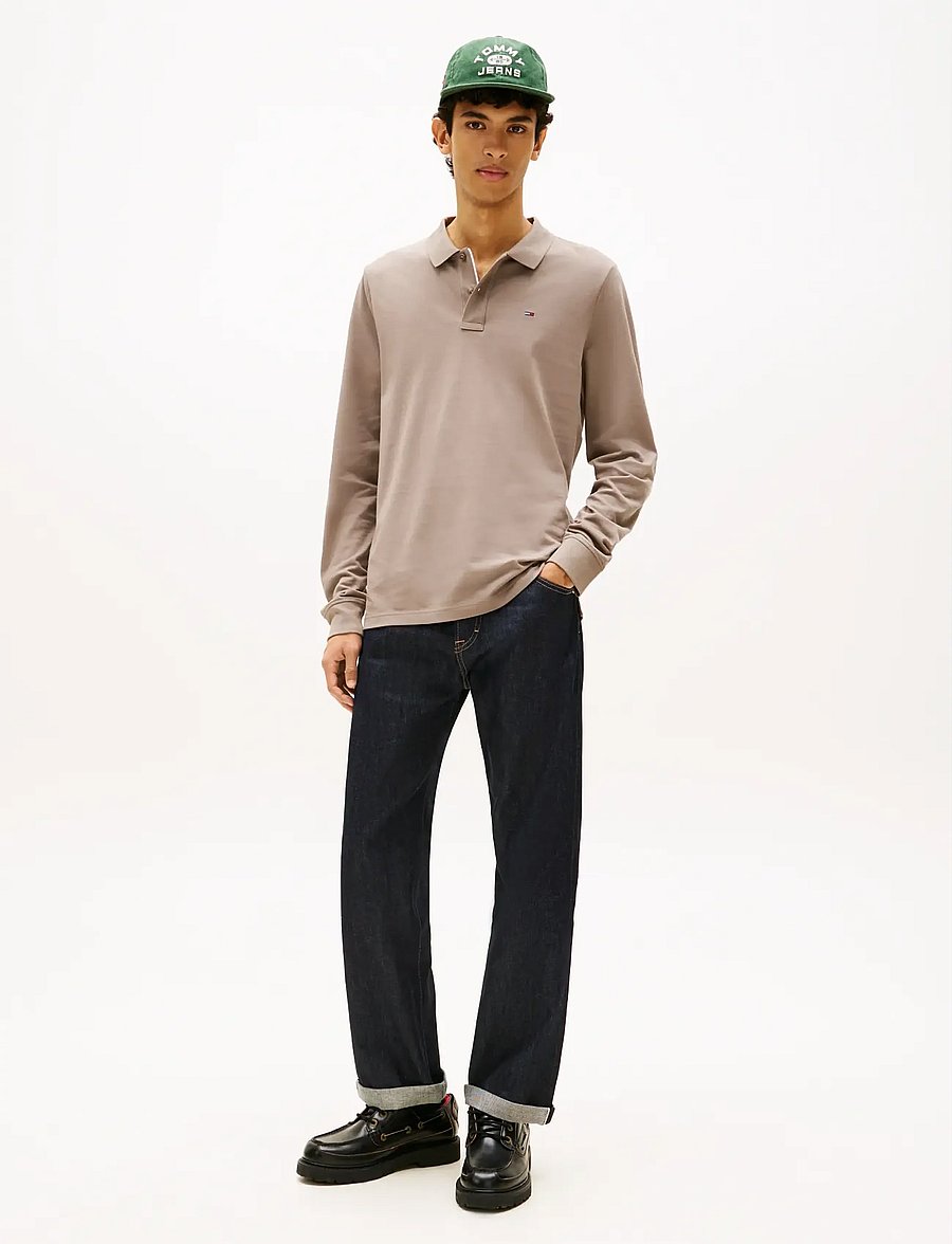Tommy Jeans - TJM SLIM PLACKET POLO LS EXT - langärmelig - ivy mink - 3