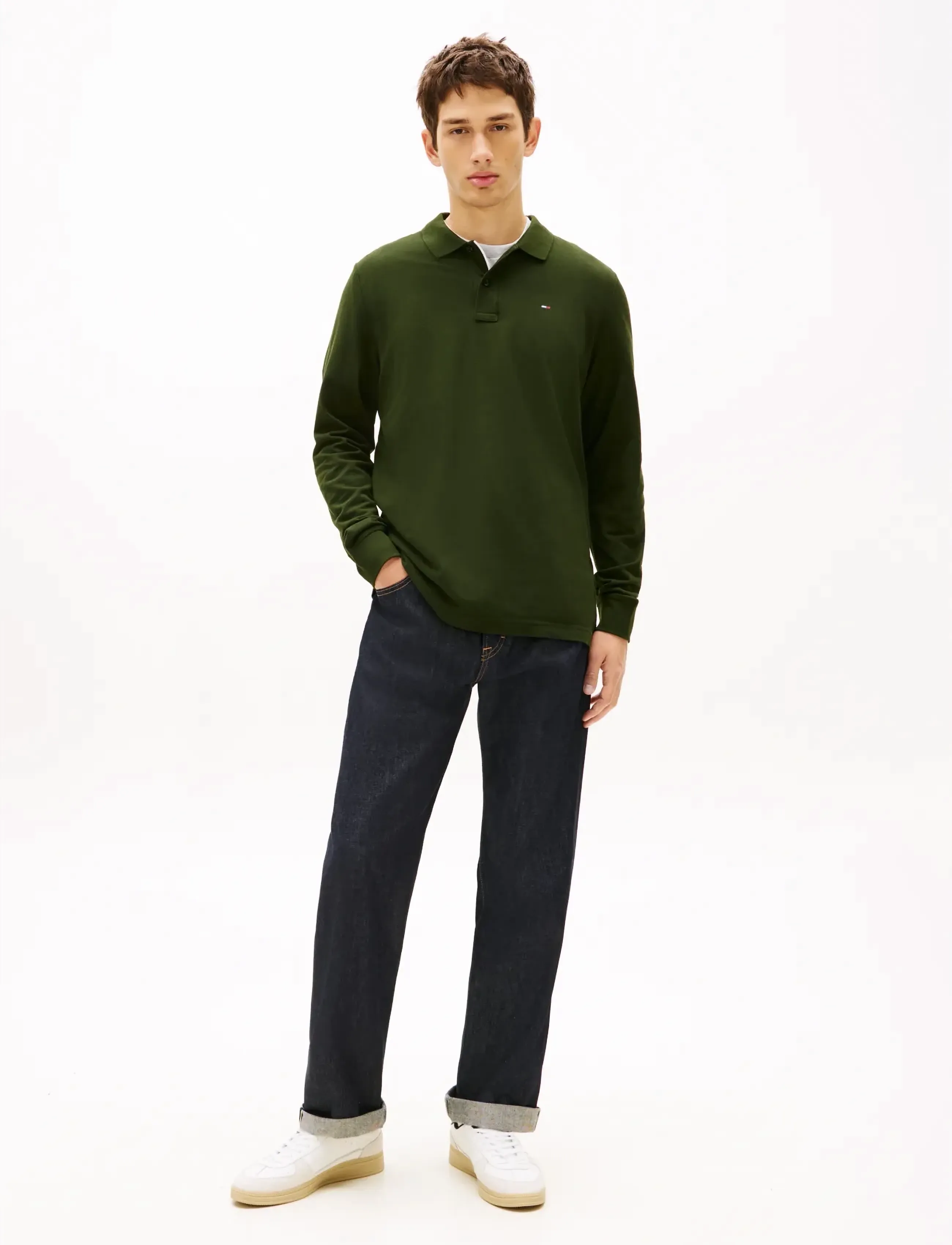 Tjm Slim Placket Polo Ls Ext 4