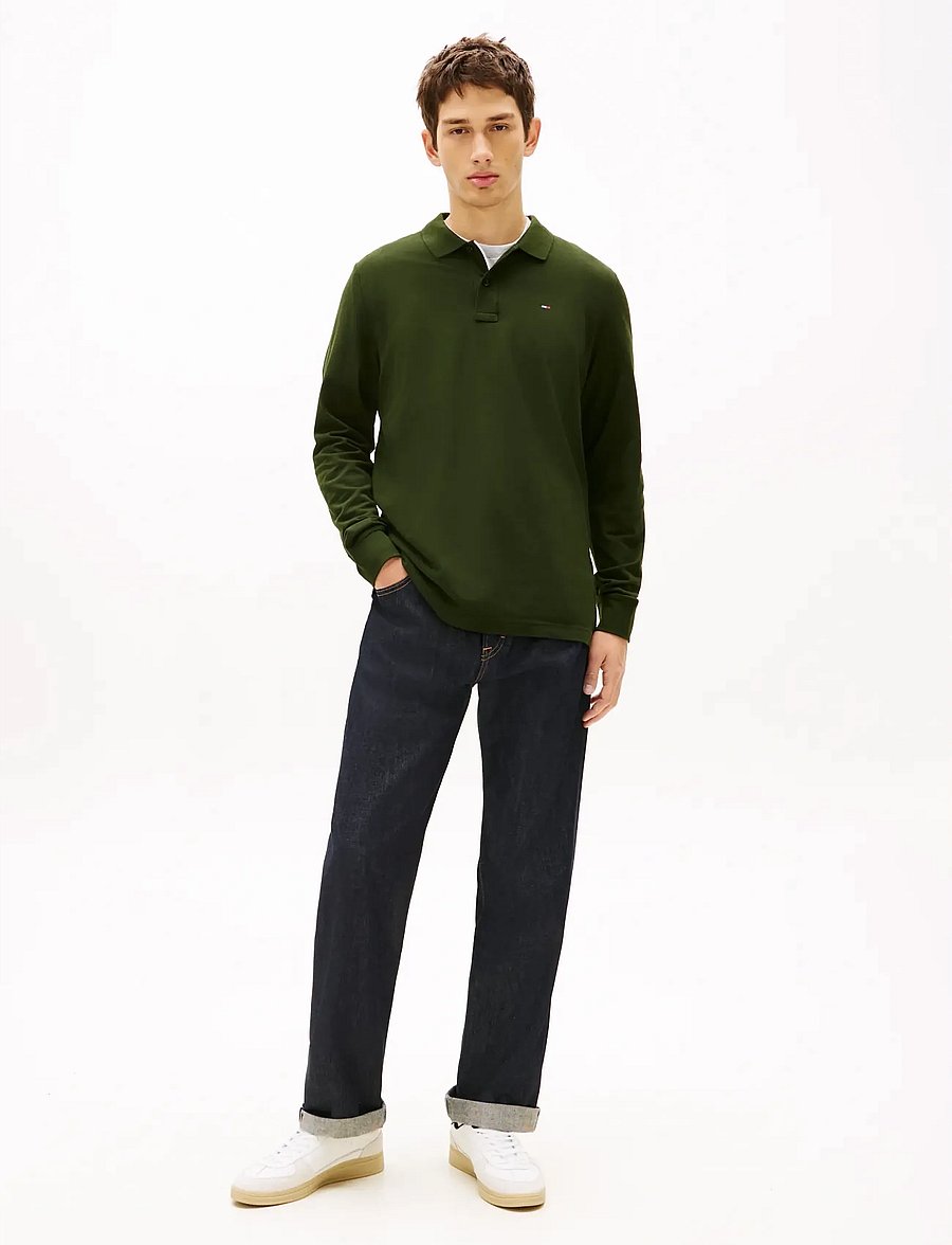 Tommy Jeans - TJM SLIM PLACKET POLO LS EXT - langärmelig - kingston green - 3
