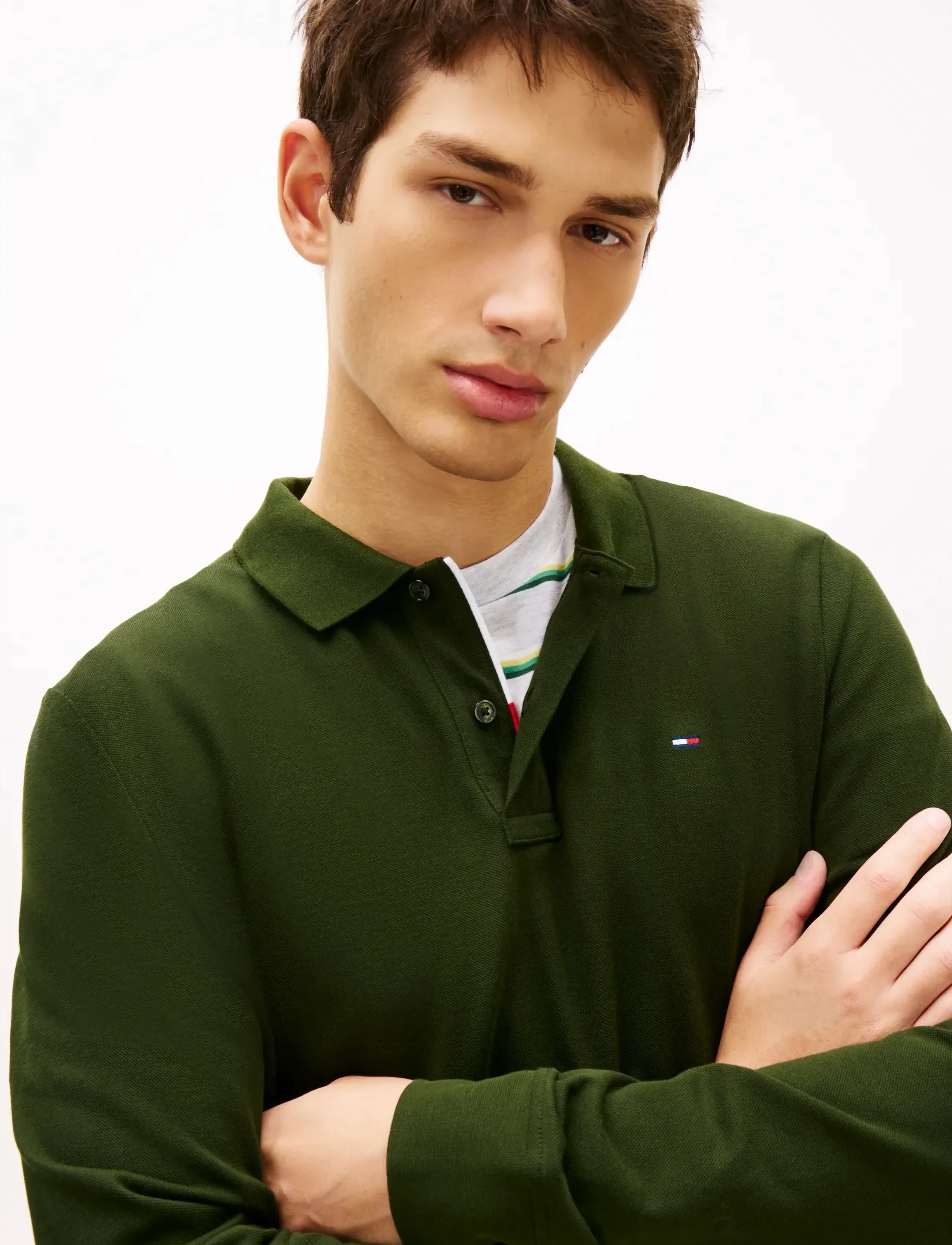 Tjm Slim Placket Polo Ls Ext 5