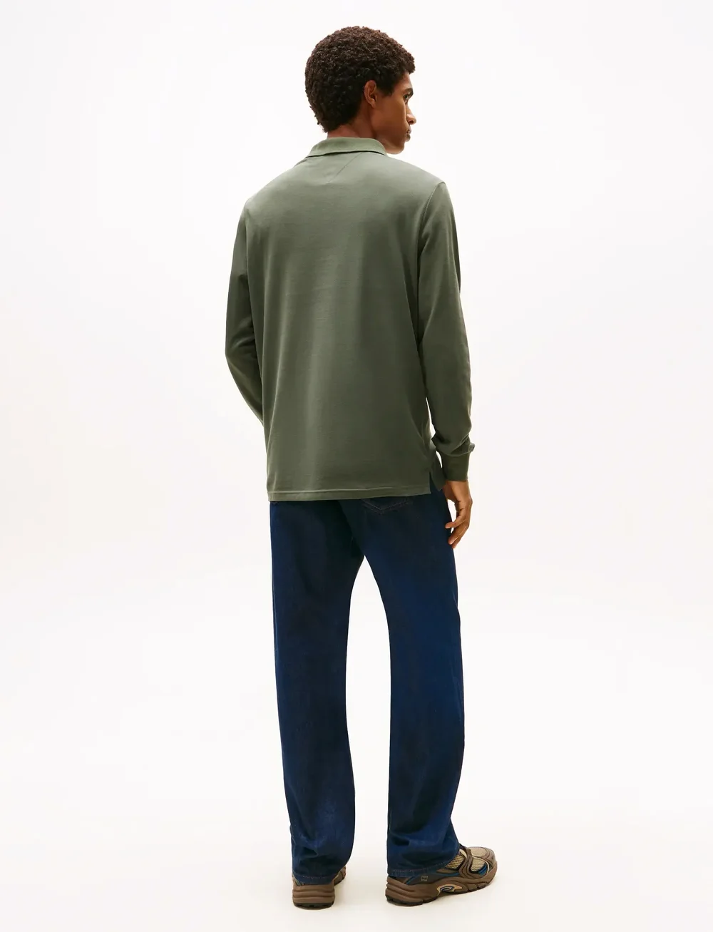 Tommy Jeans - TJM SLIM PLACKET POLO LS EXT - langärmelig - pewter green - 4