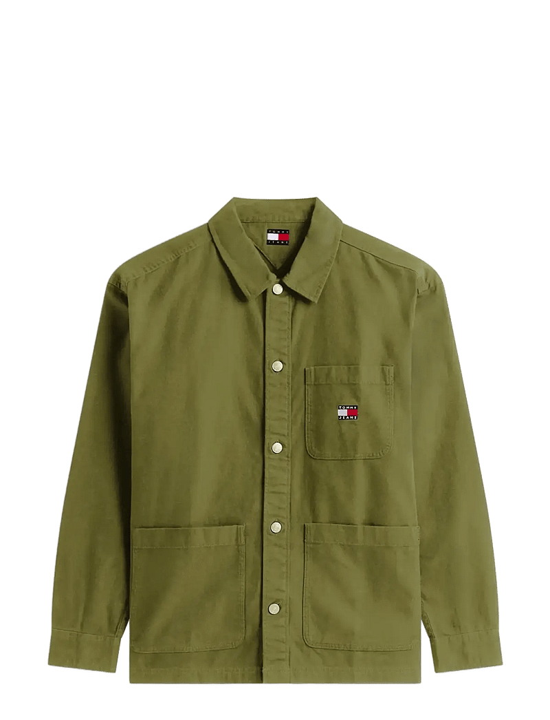 Tommy Jeans - TJM ESSENTIAL OVERSHIRT EXT - overshirts - dark greenery - 1