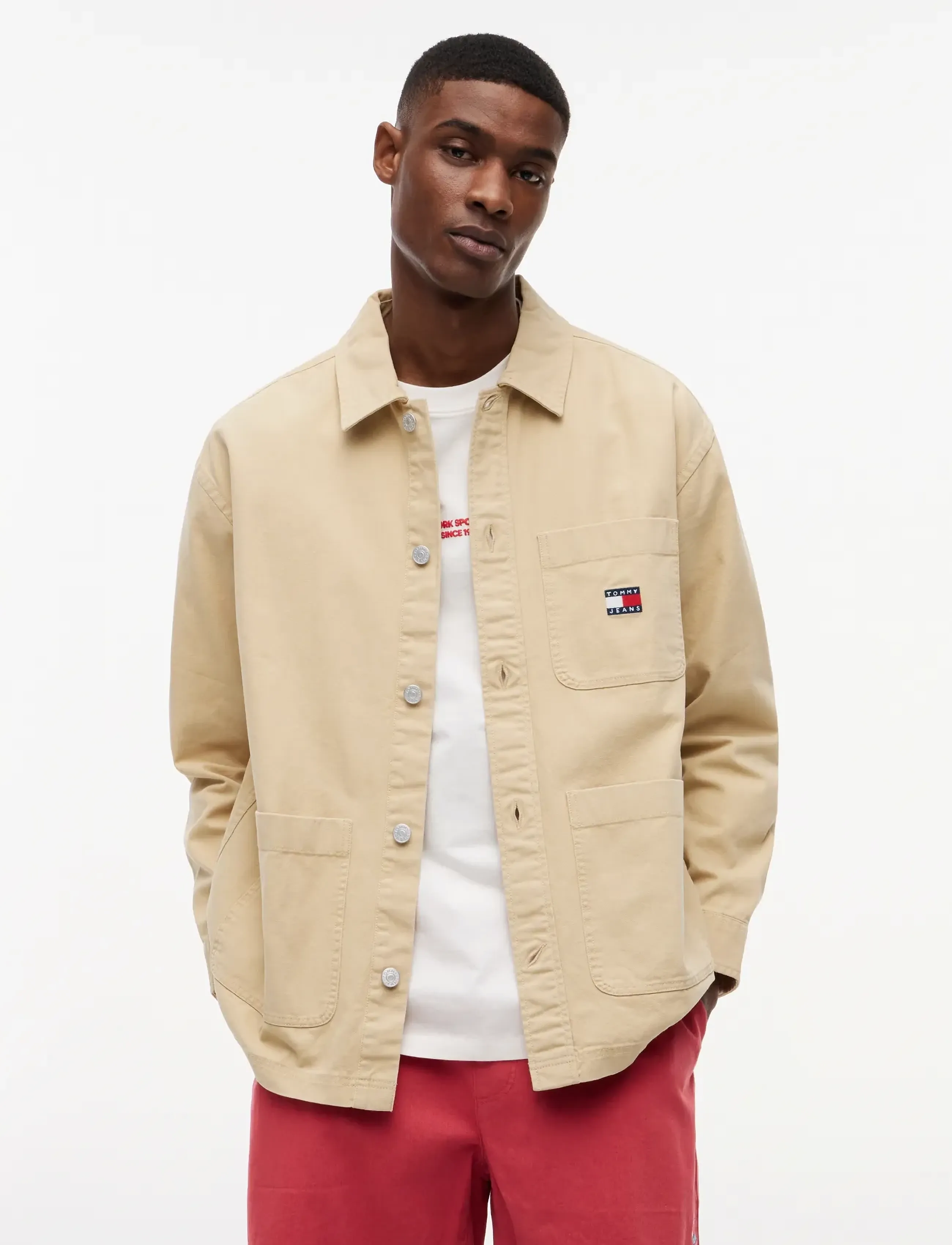 Tommy Jeans - TJM ESSENTIAL OVERSHIRT EXT - höstkläder - gentle gold - 0