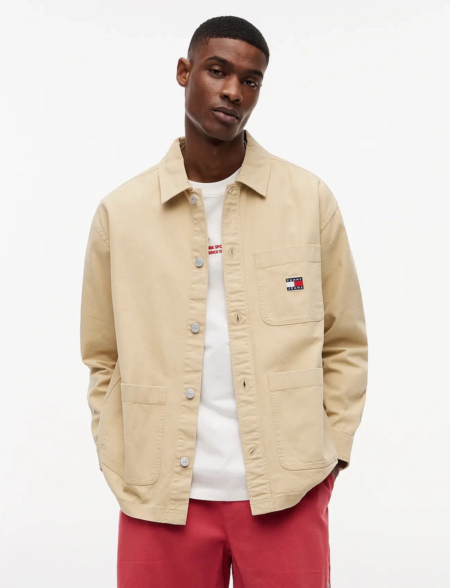 Tommy Jeans - TJM ESSENTIAL OVERSHIRT EXT - shoppa efter stil - gentle gold - 0