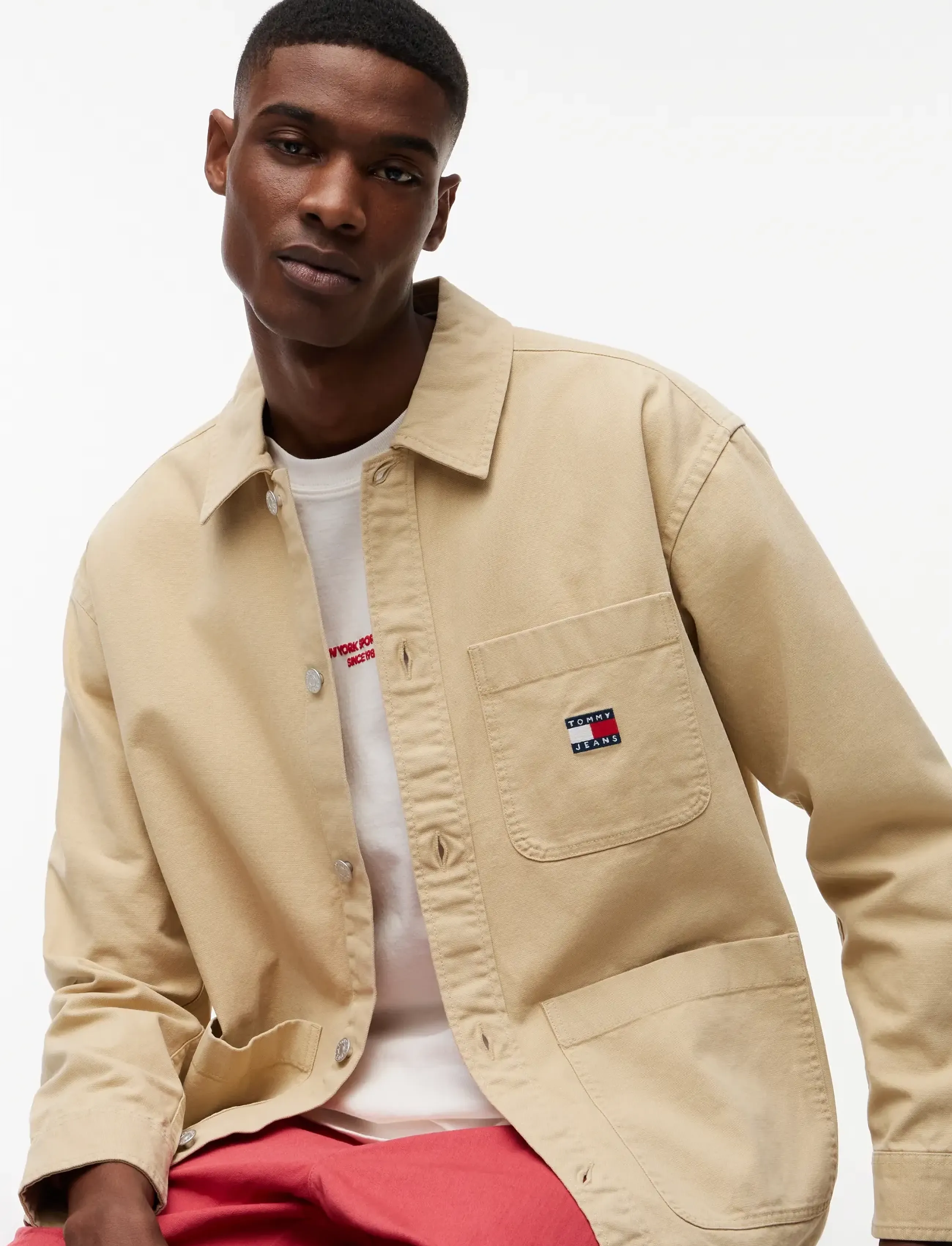 Tommy Jeans - TJM ESSENTIAL OVERSHIRT EXT - höstkläder - gentle gold - 5