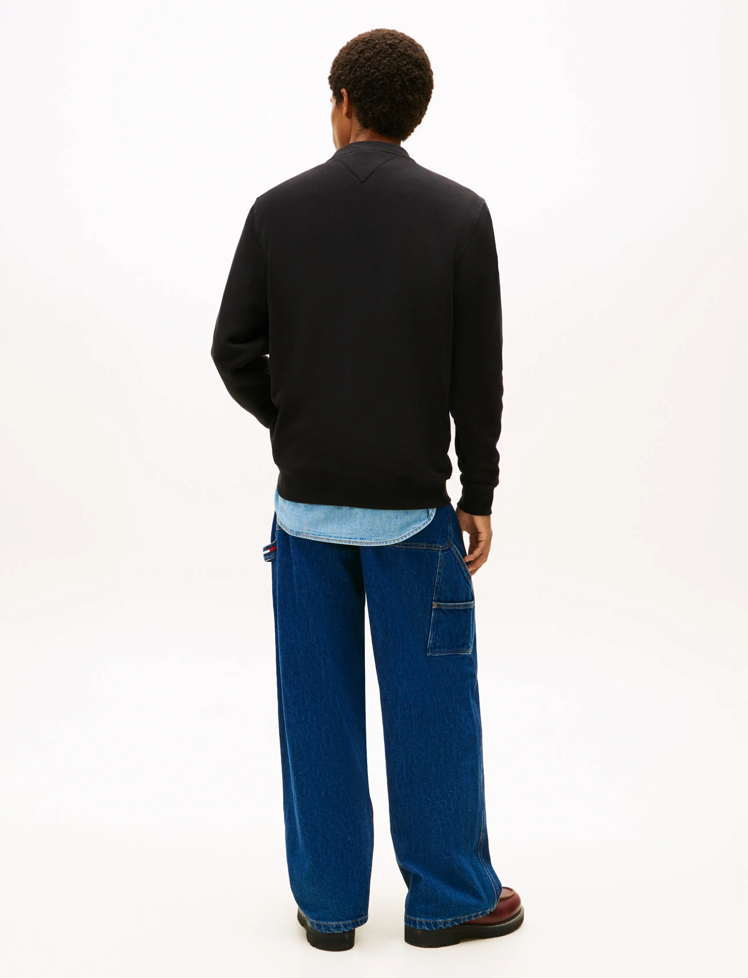 Tommy Jeans - TJM REG LINEAR CREW EXT - rund hals - black - 4