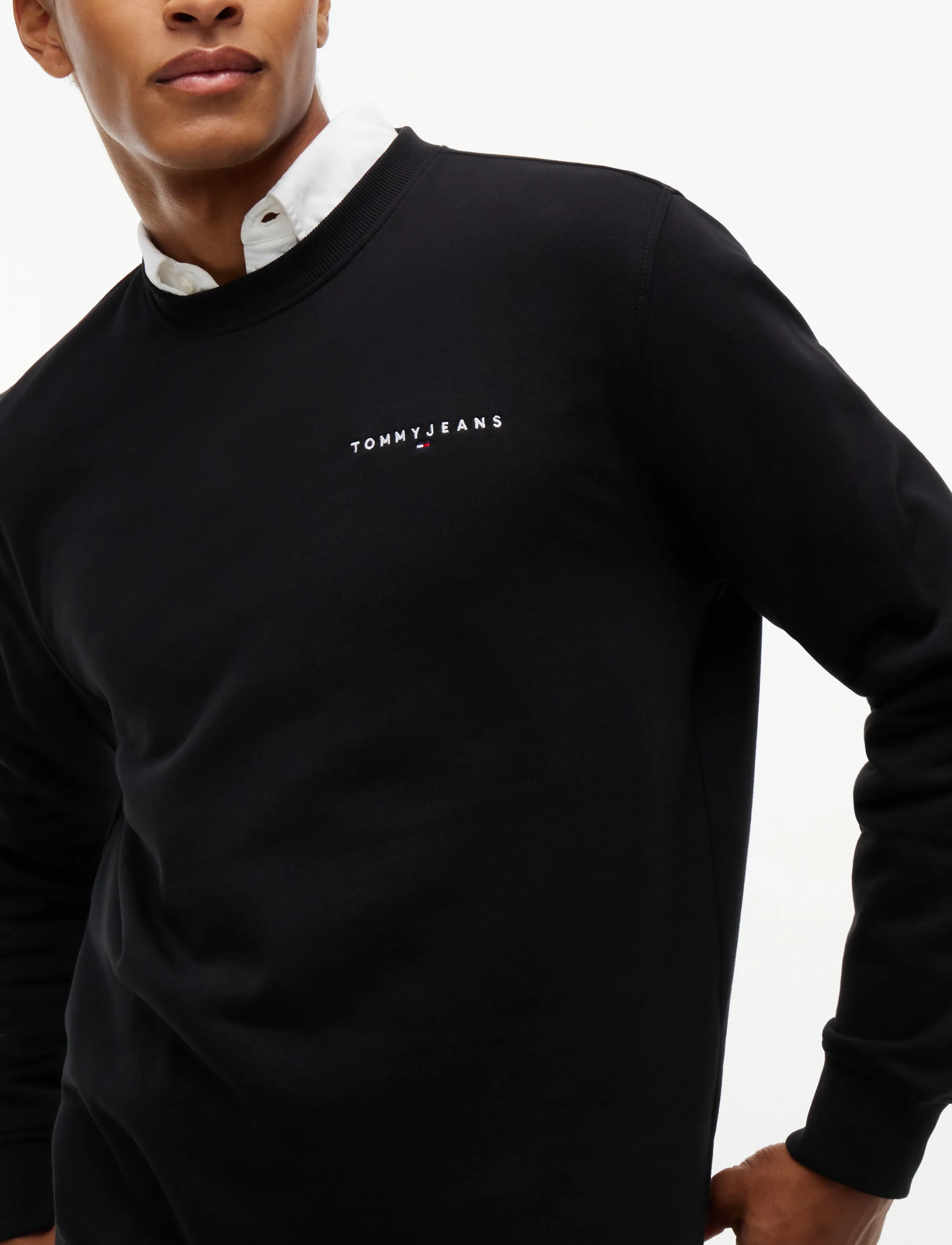 Tommy Jeans - TJM REG LINEAR CREW EXT - rund hals - black - 4