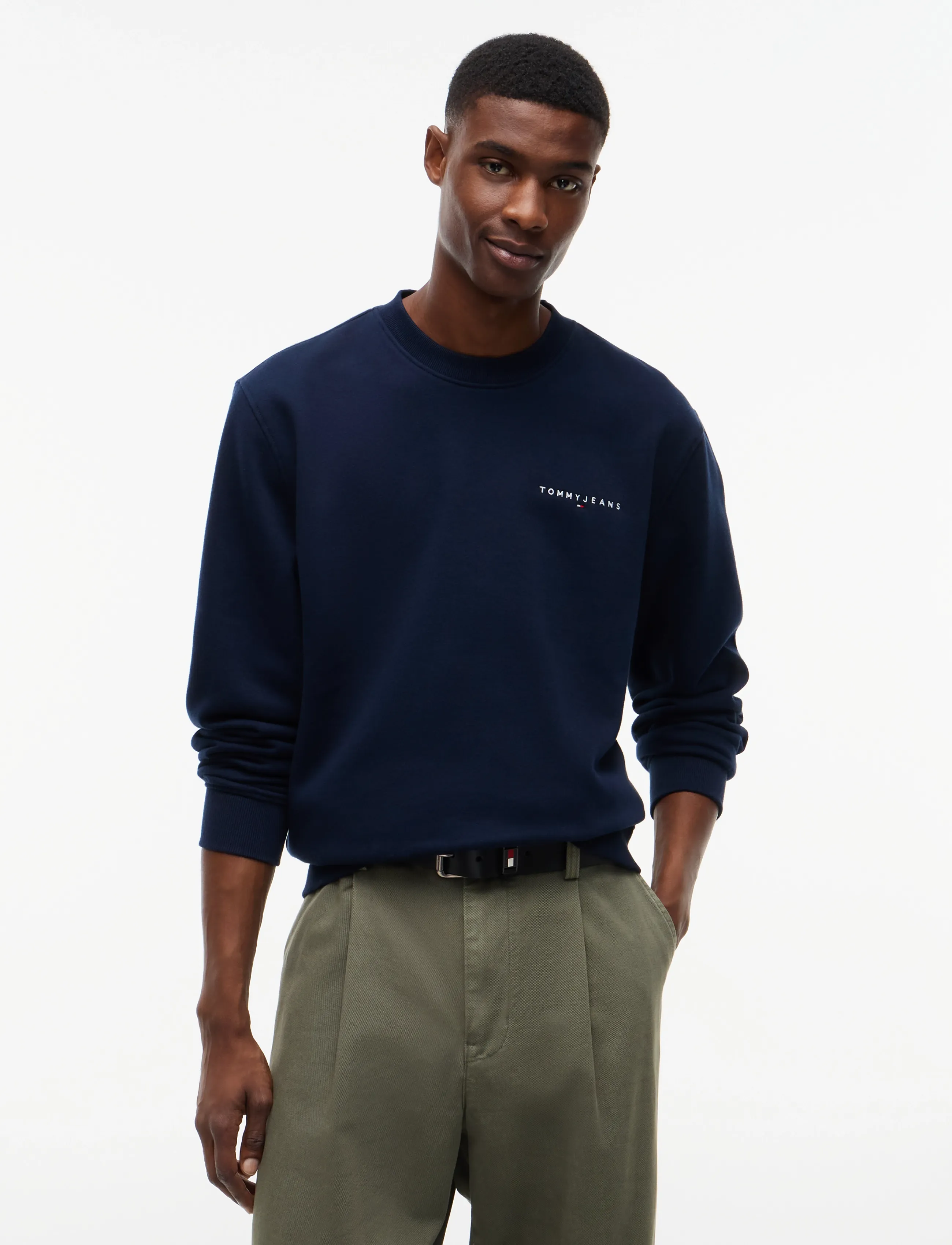 Tommy Jeans TJM REG LINEAR CREW EXT - Tommy Hilfiger - DARK BLUE / navy