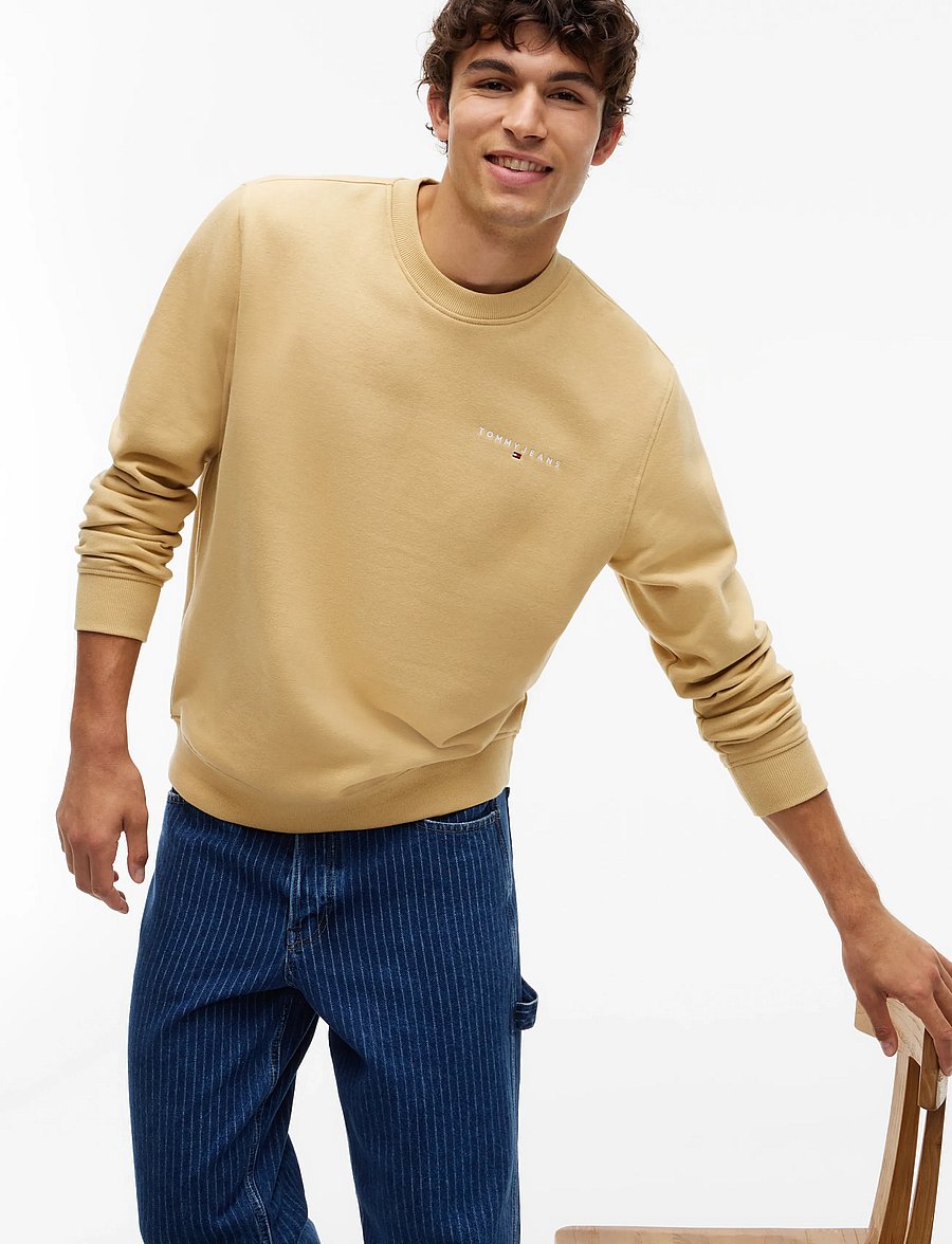 Tommy Jeans - TJM REG LINEAR CREW EXT - round necks - sandy beige - 3