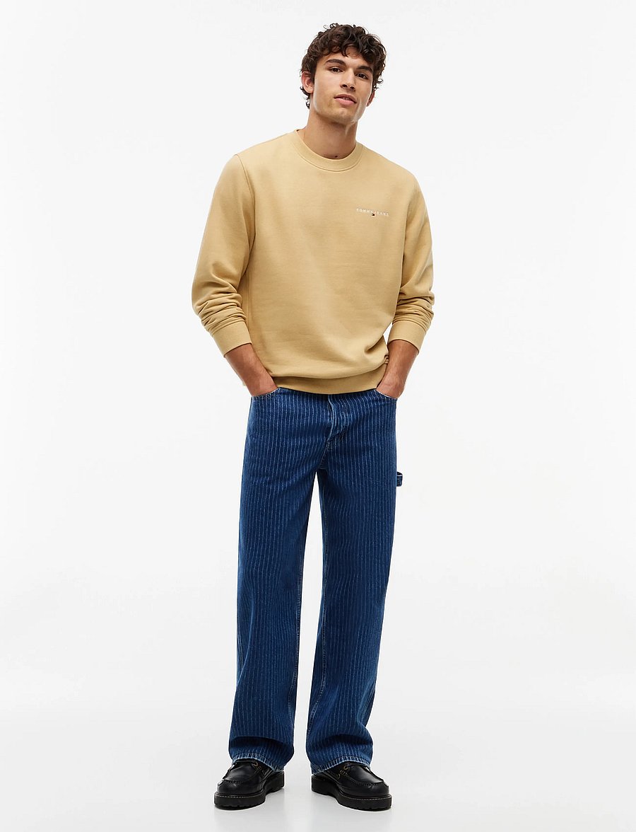 Tommy Jeans - TJM REG LINEAR CREW EXT - round necks - sandy beige - 4