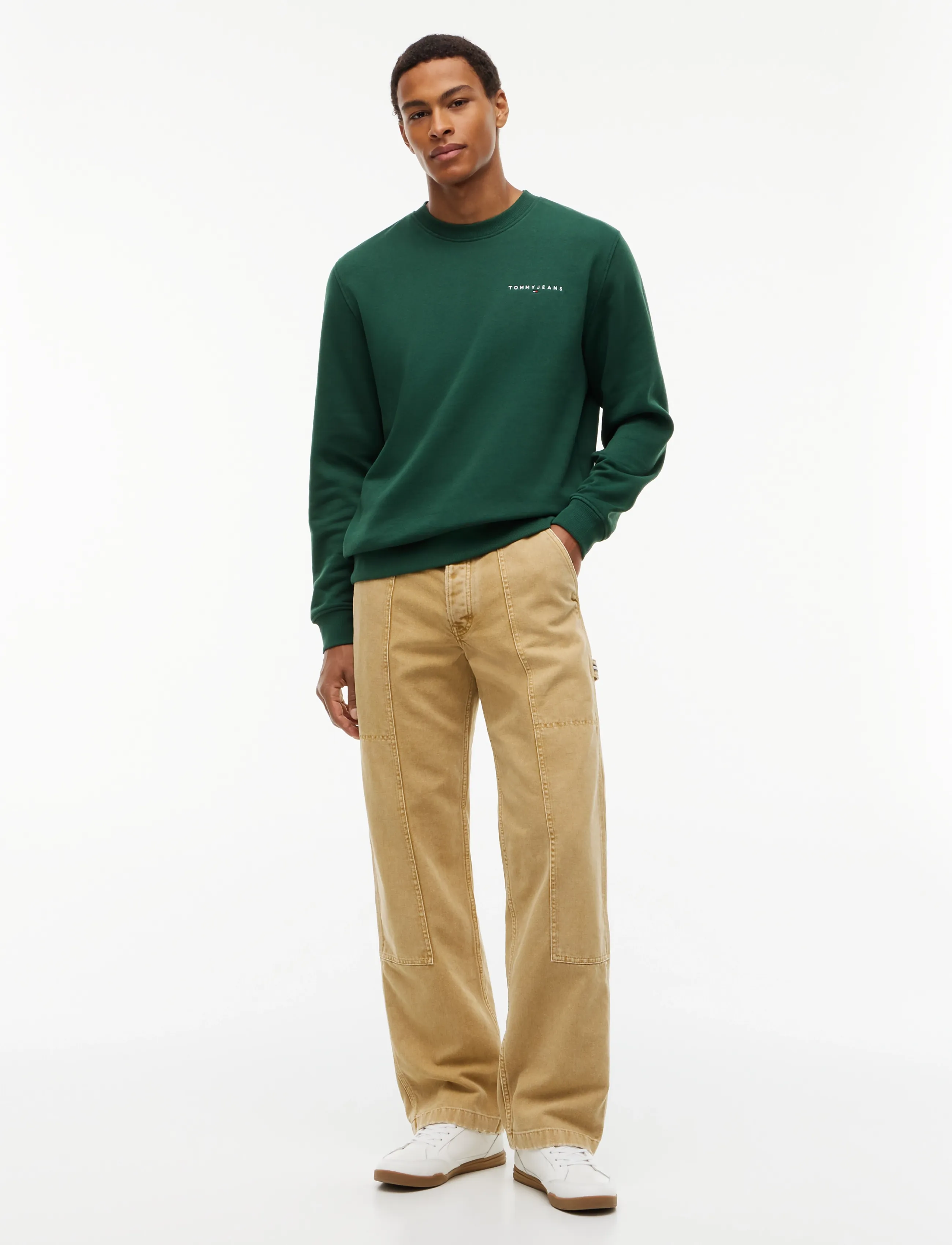Tommy Jeans - TJM REG LINEAR CREW EXT - velvet green - 4