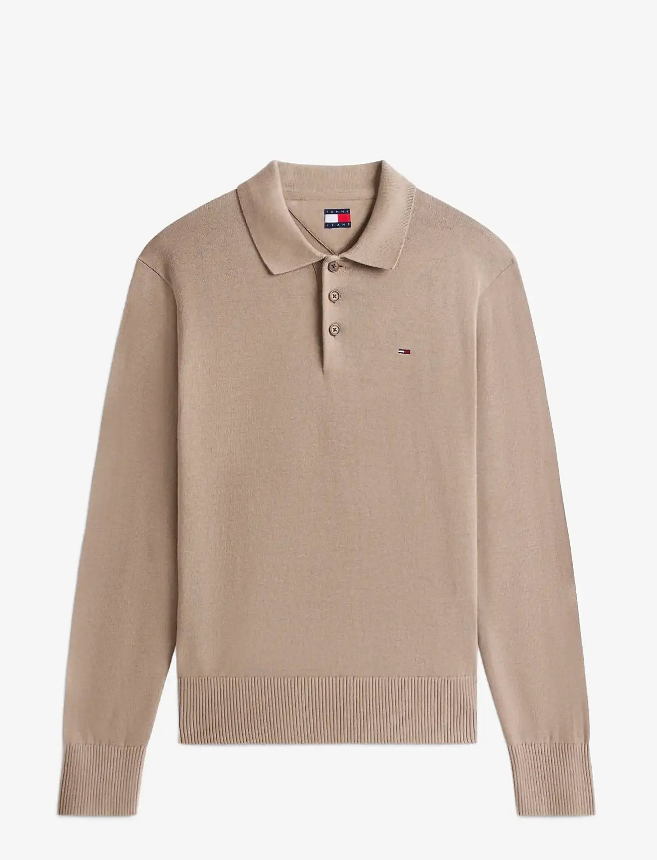 Tommy Jeans - TJM SLIM ESSENTIAL POLO SWTR EXT - långärmade pikéer - ivy mink - 1