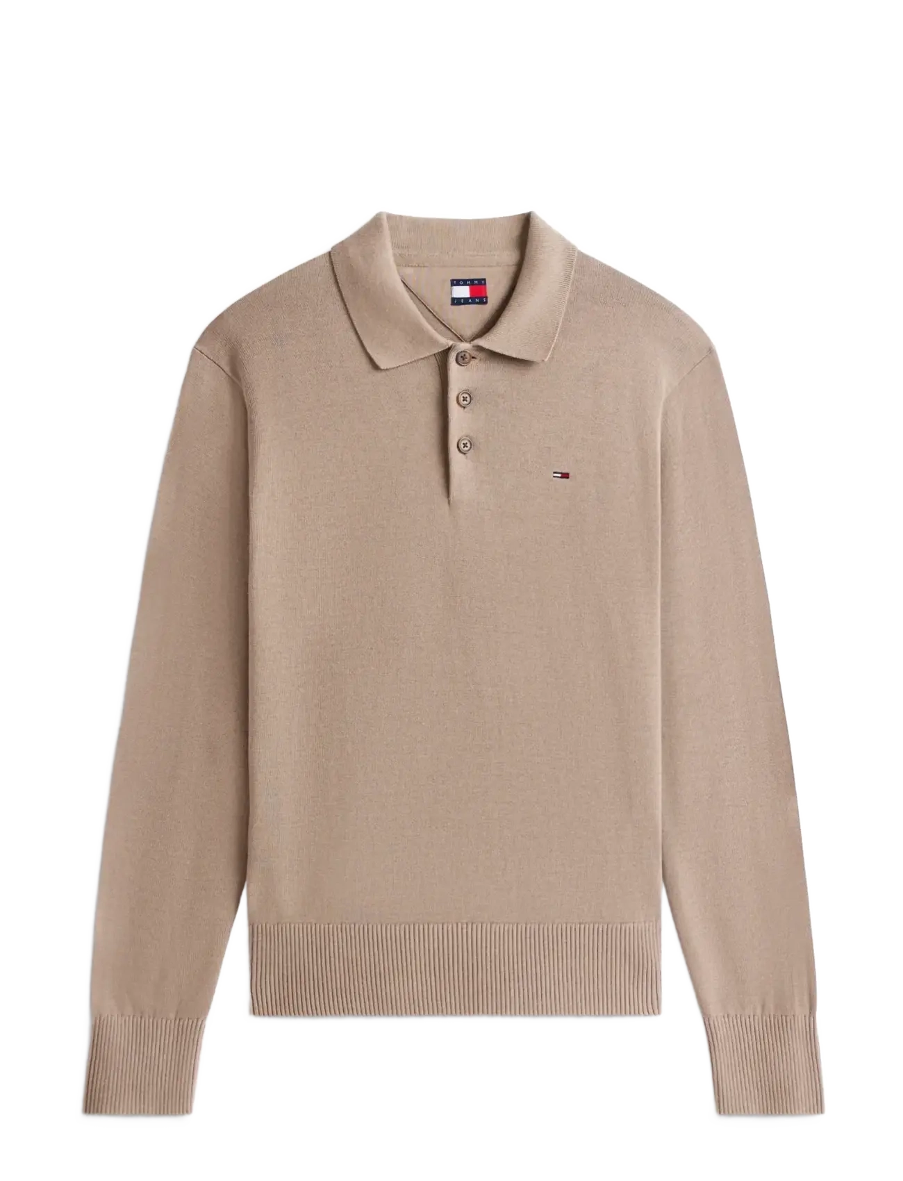 Tommy Jeans TJM SLIM ESSENTIAL POLO SWTR EXT - Tommy Hilfiger - IVY MINK / beige