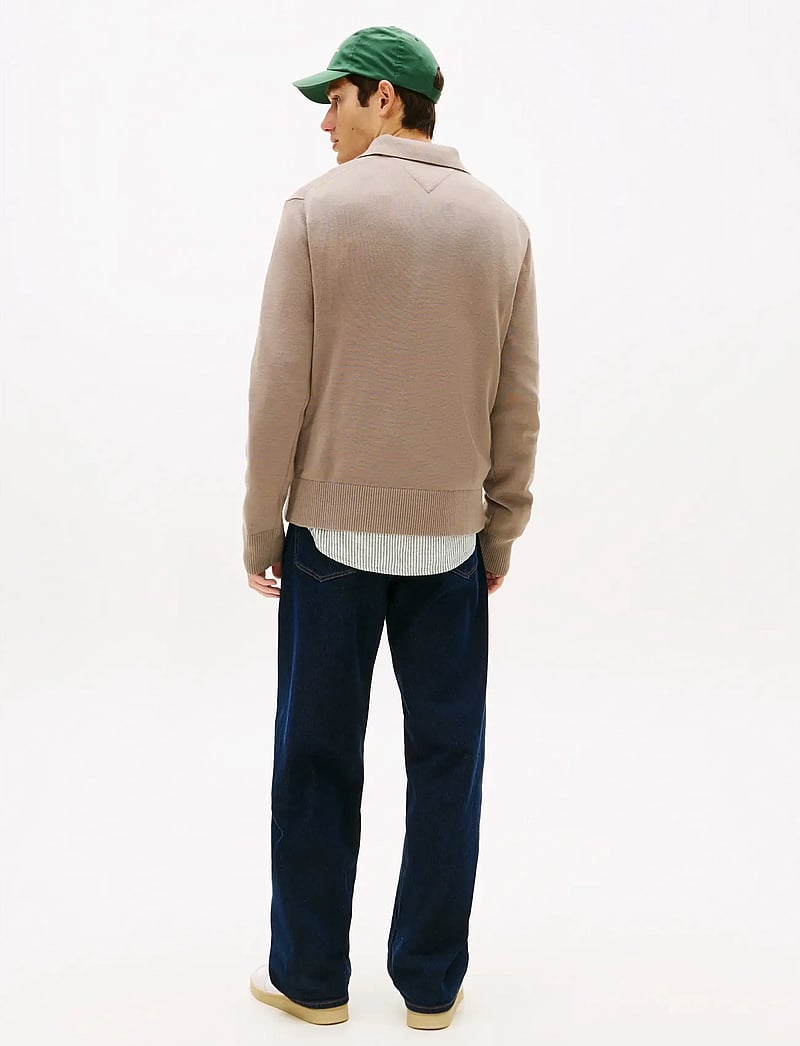 Tommy Jeans - TJM SLIM ESSENTIAL POLO SWTR EXT - långärmade pikéer - ivy mink - 2