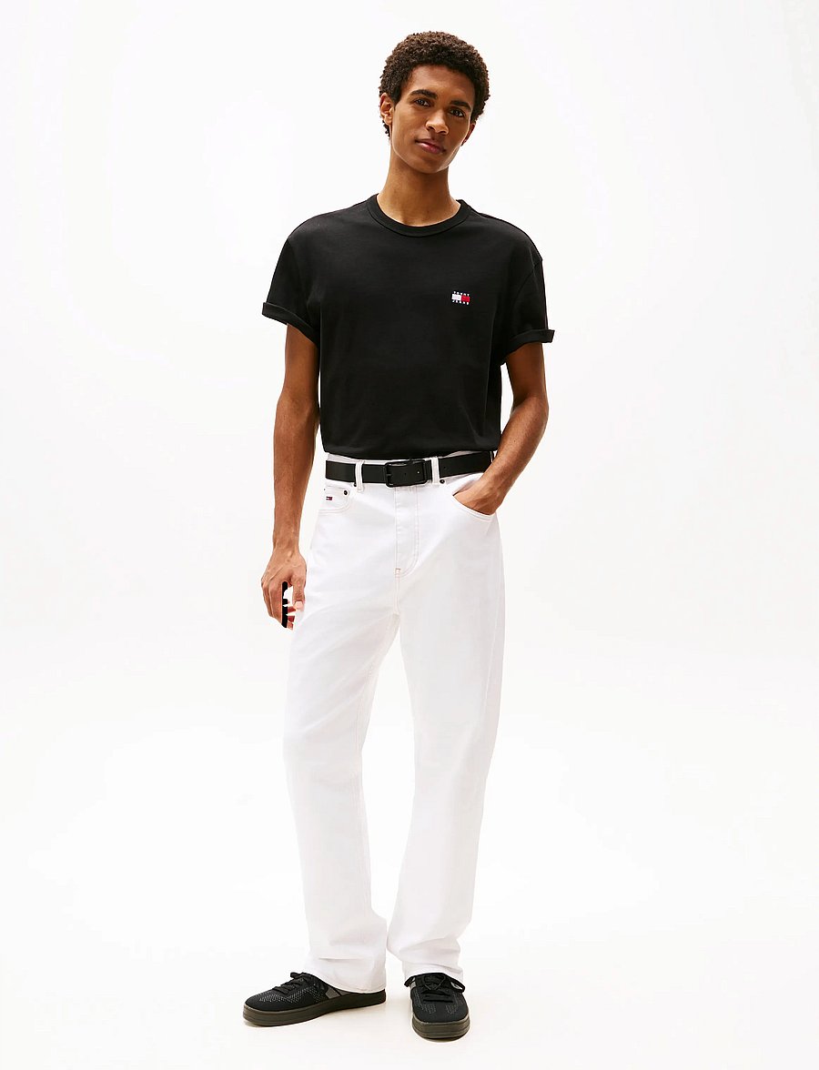 Tommy Jeans - TJM REG BADGE TEE EXT - lyhythihaiset - black - 3