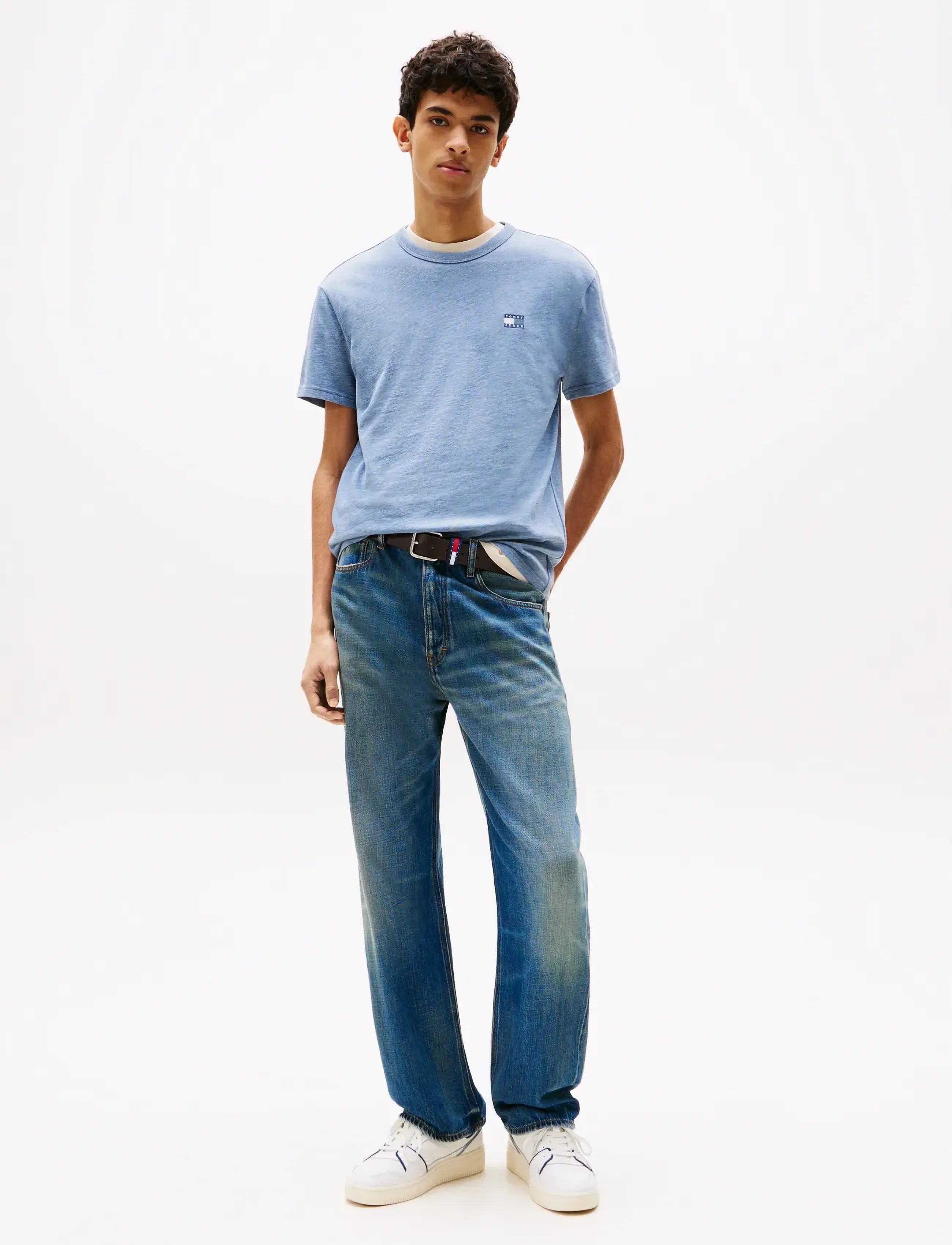 Tommy Jeans - TJM REG BADGE TEE EXT - laveste priser - blue moment htr tonal - 3