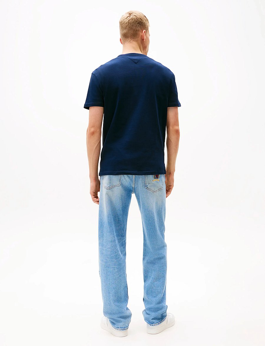 Tommy Jeans - TJM REG BADGE TEE EXT - kurzärmelige t-shirts - dark blue - 4