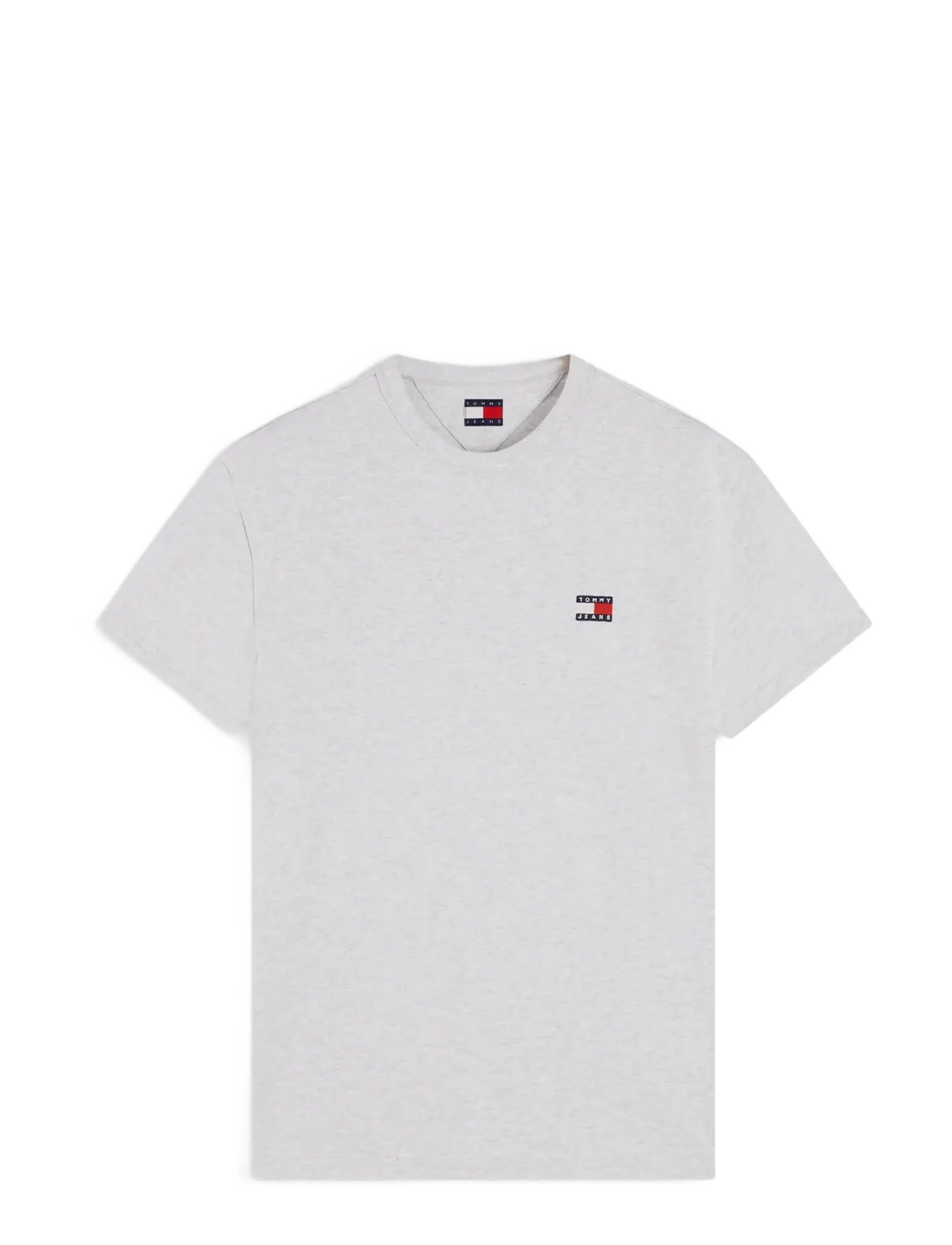 Tommy Jeans - TJM REG BADGE TEE EXT - kurzärmelige t-shirts - ice grey heather - 1