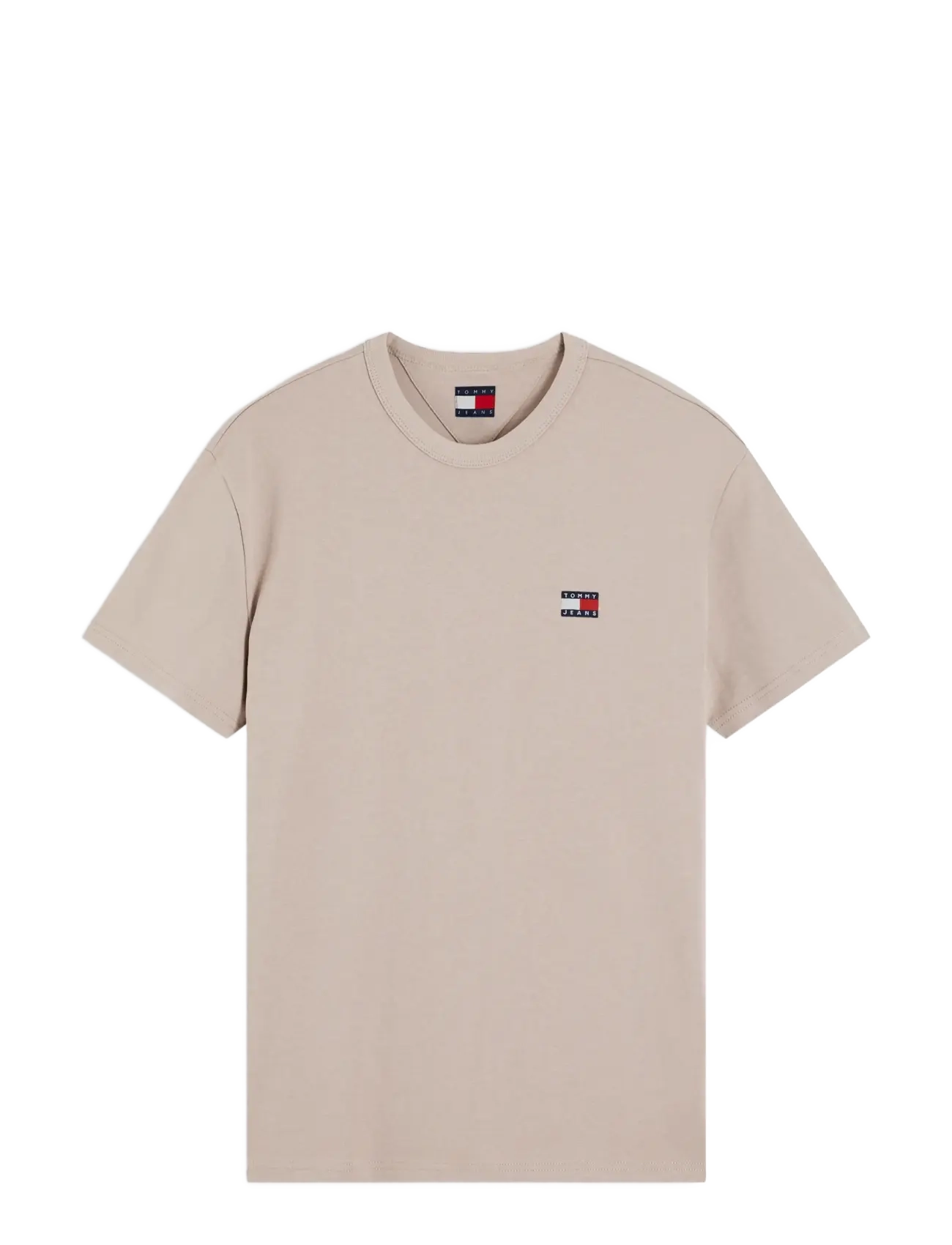 Tommy Jeans - TJM REG BADGE TEE EXT - kortærmede t-shirts - limestone dust - 1