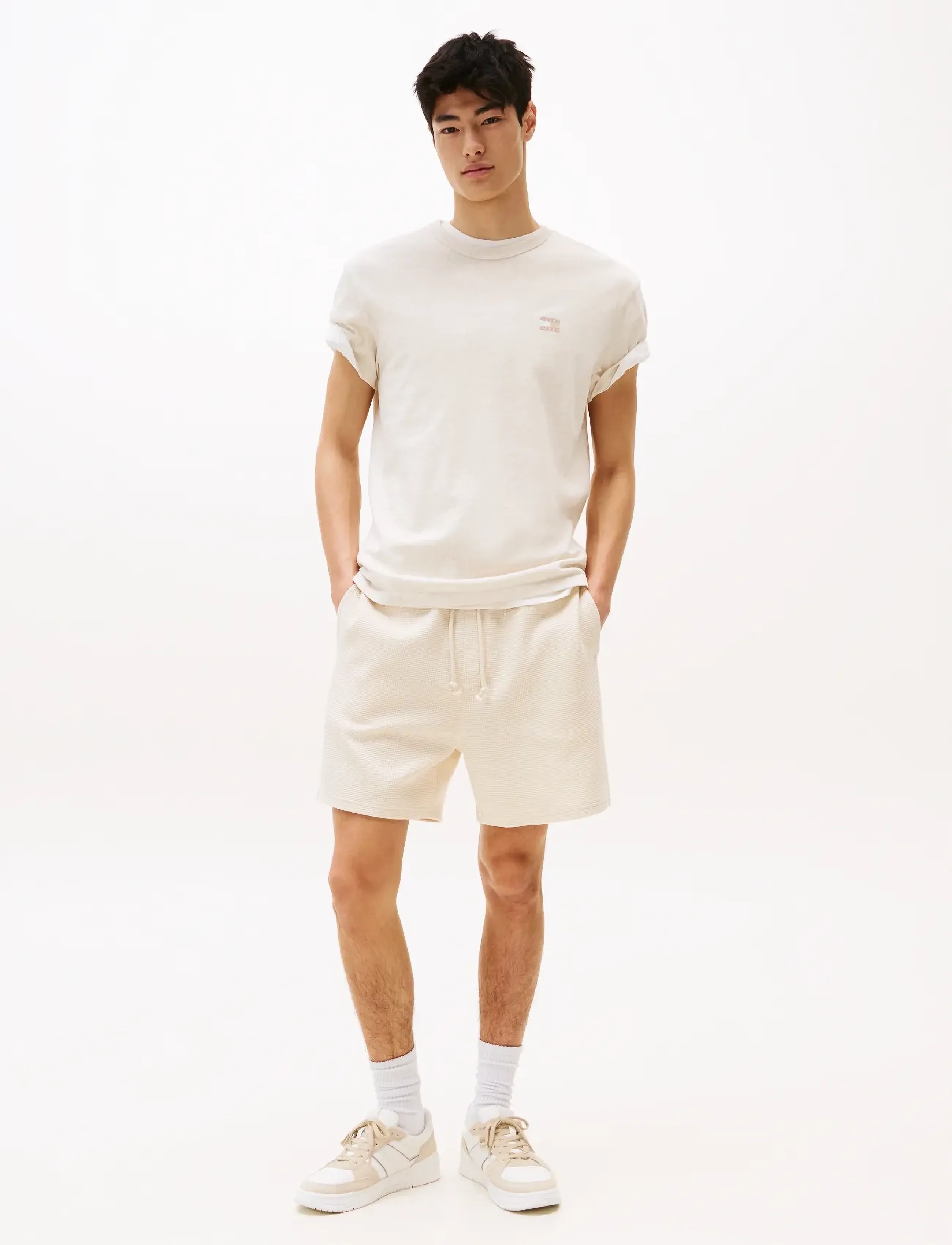 Tommy Jeans - TJM REG BADGE TEE EXT - laveste priser - oat marl htr tonal - 3