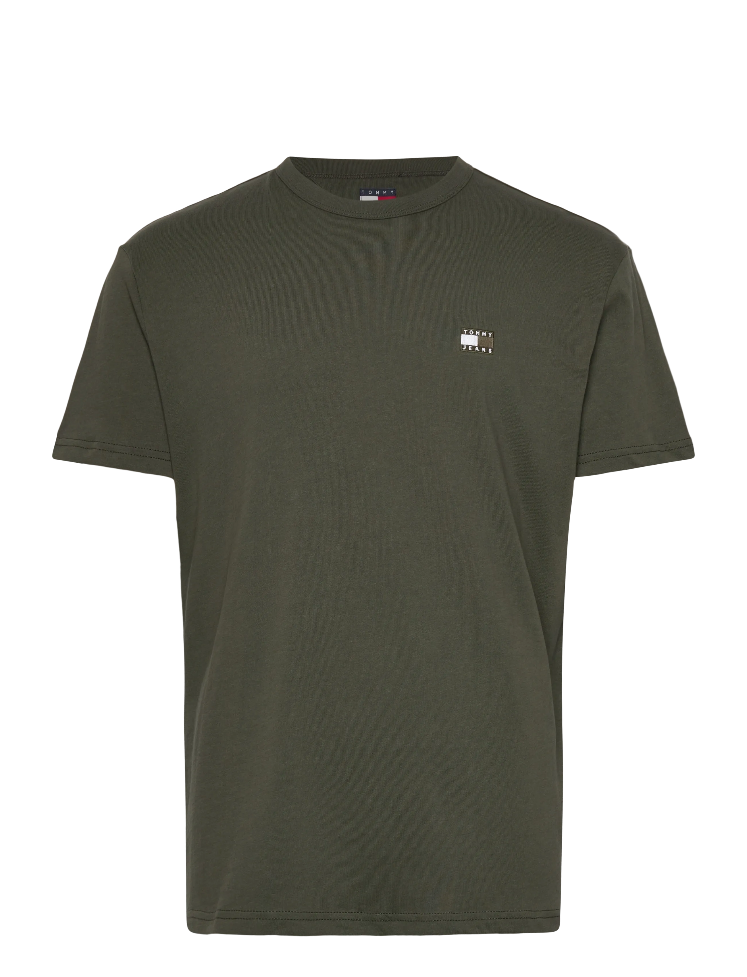 Tommy Jeans TJM REG BADGE TEE EXT - Lühikeste varrukatega T-särgid - PEWTER GREEN TONAL / khaki/green