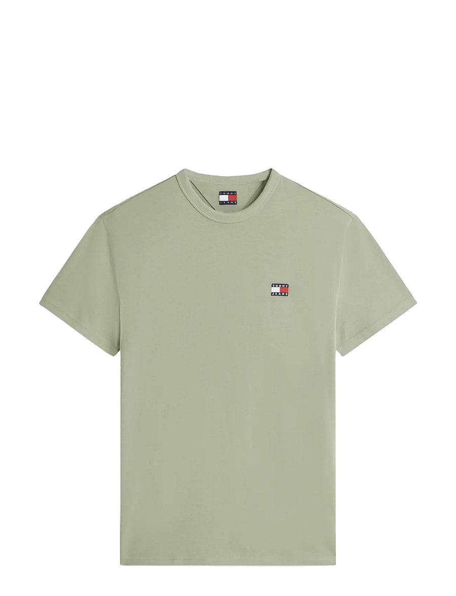 Tommy Jeans - TJM REG BADGE TEE EXT - kurzärmelige t-shirts - spring olive - 1